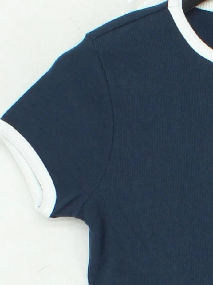 Nobody's Child Women's T-Shirt UK 12 Blue Cotton with Elastane Basic - Image 4