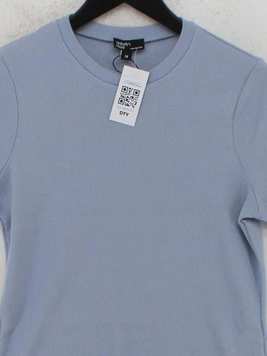 Nobody's Child Women's T-Shirt UK 14 Blue Cotton with Elastane Basic - Image 3