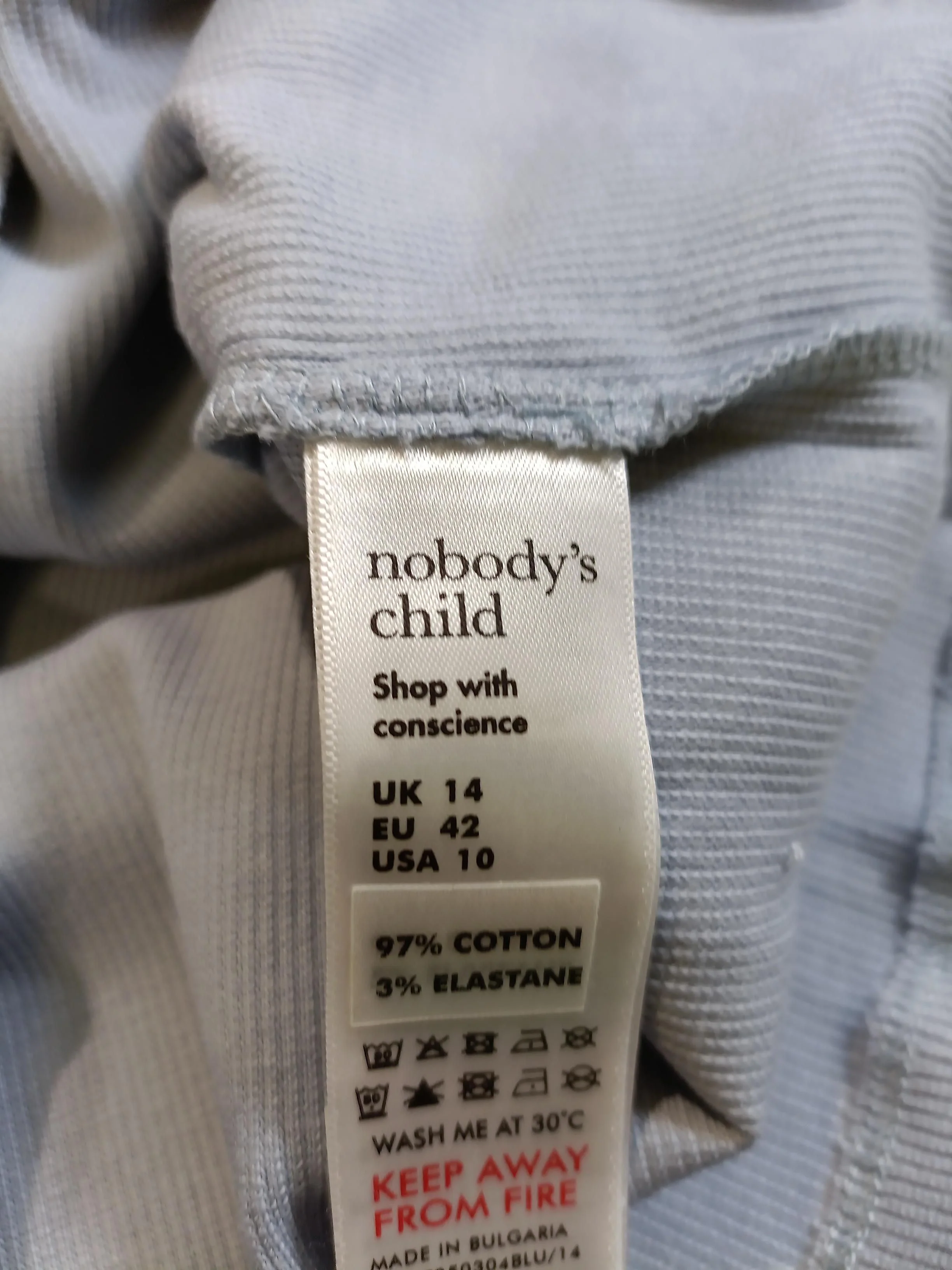 Nobody's Child Women's T-Shirt UK 14 Blue Cotton with Elastane Basic - Image 7
