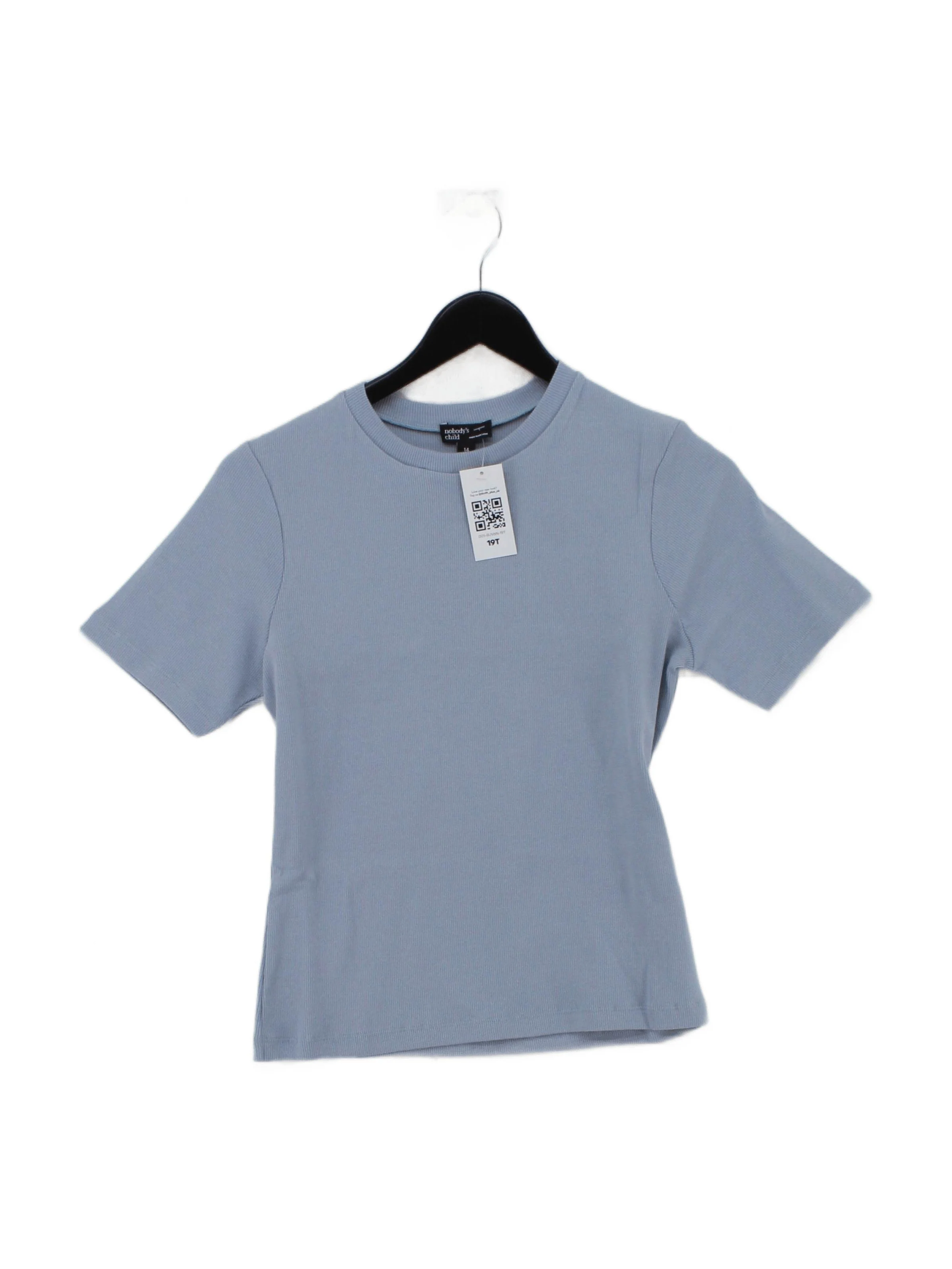 Nobody's Child Women's T-Shirt UK 14 Blue Cotton with Elastane Basic