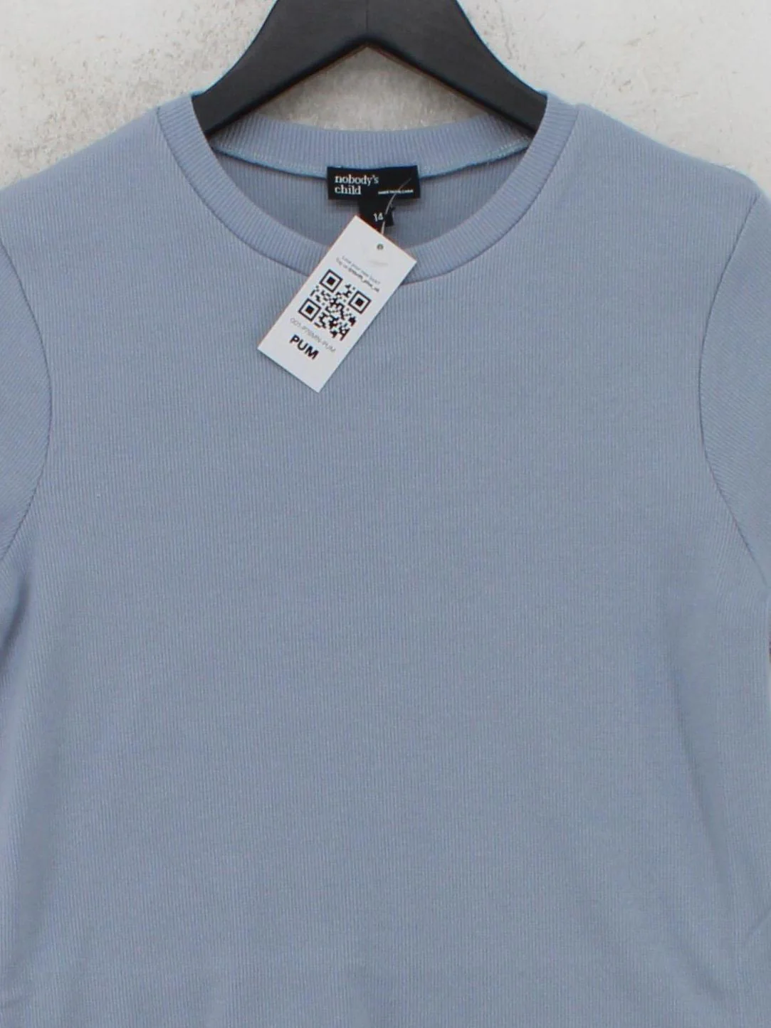 Nobody's Child Women's T-Shirt UK 14 Blue Cotton with Elastane Basic - Image 3