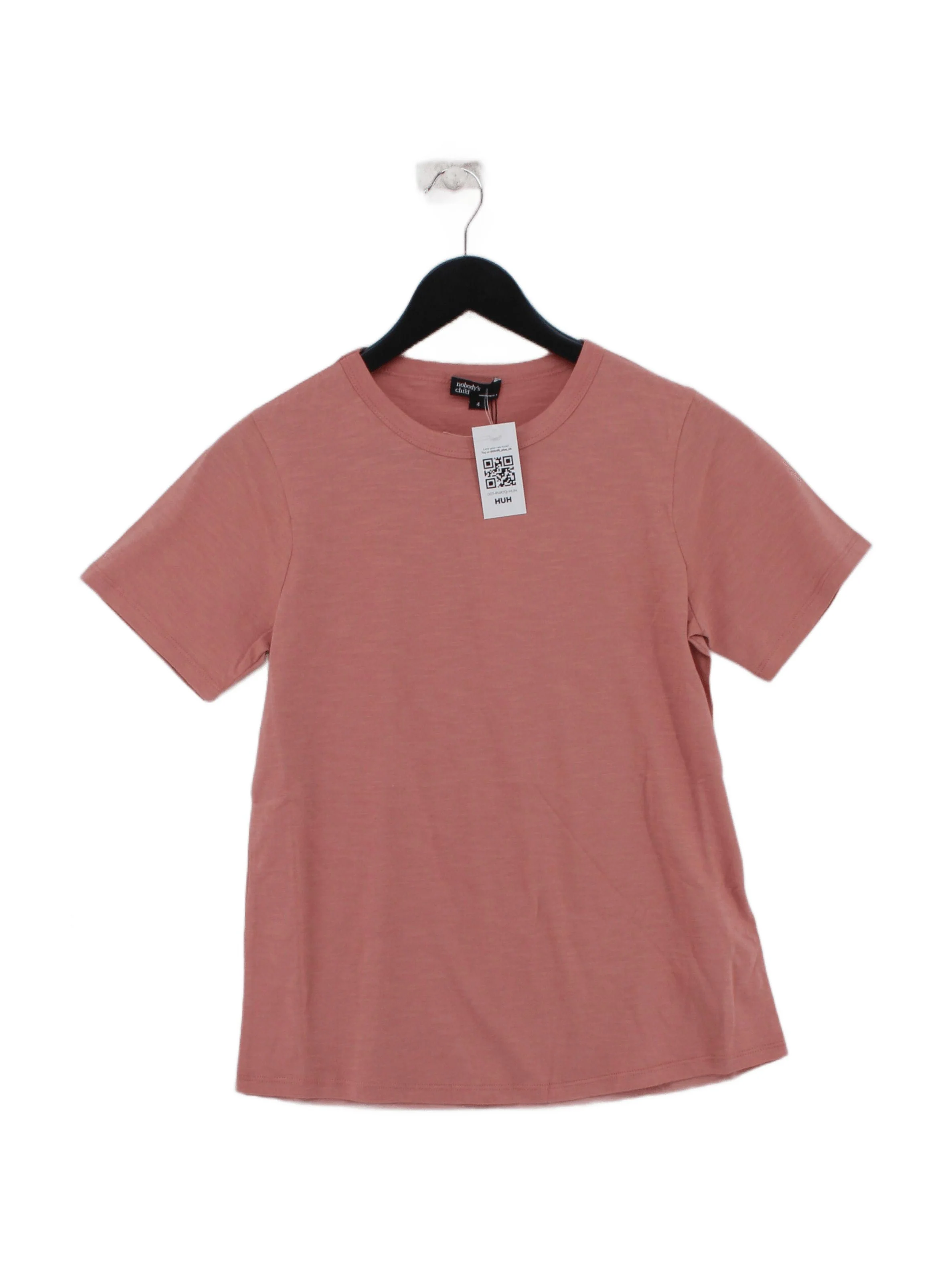 Nobody's Child Women's T-Shirt UK 4 Pink 100% Cotton Basic