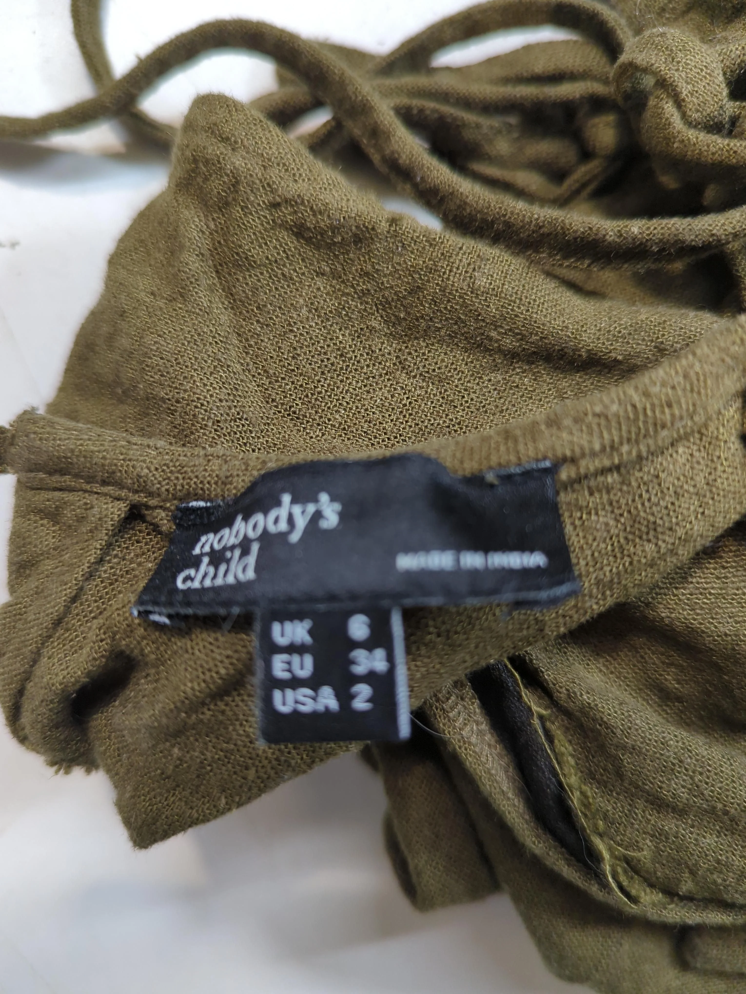 Nobody's Child Women's Top UK 6 Green Linen with Viscose Cropped - Image 5