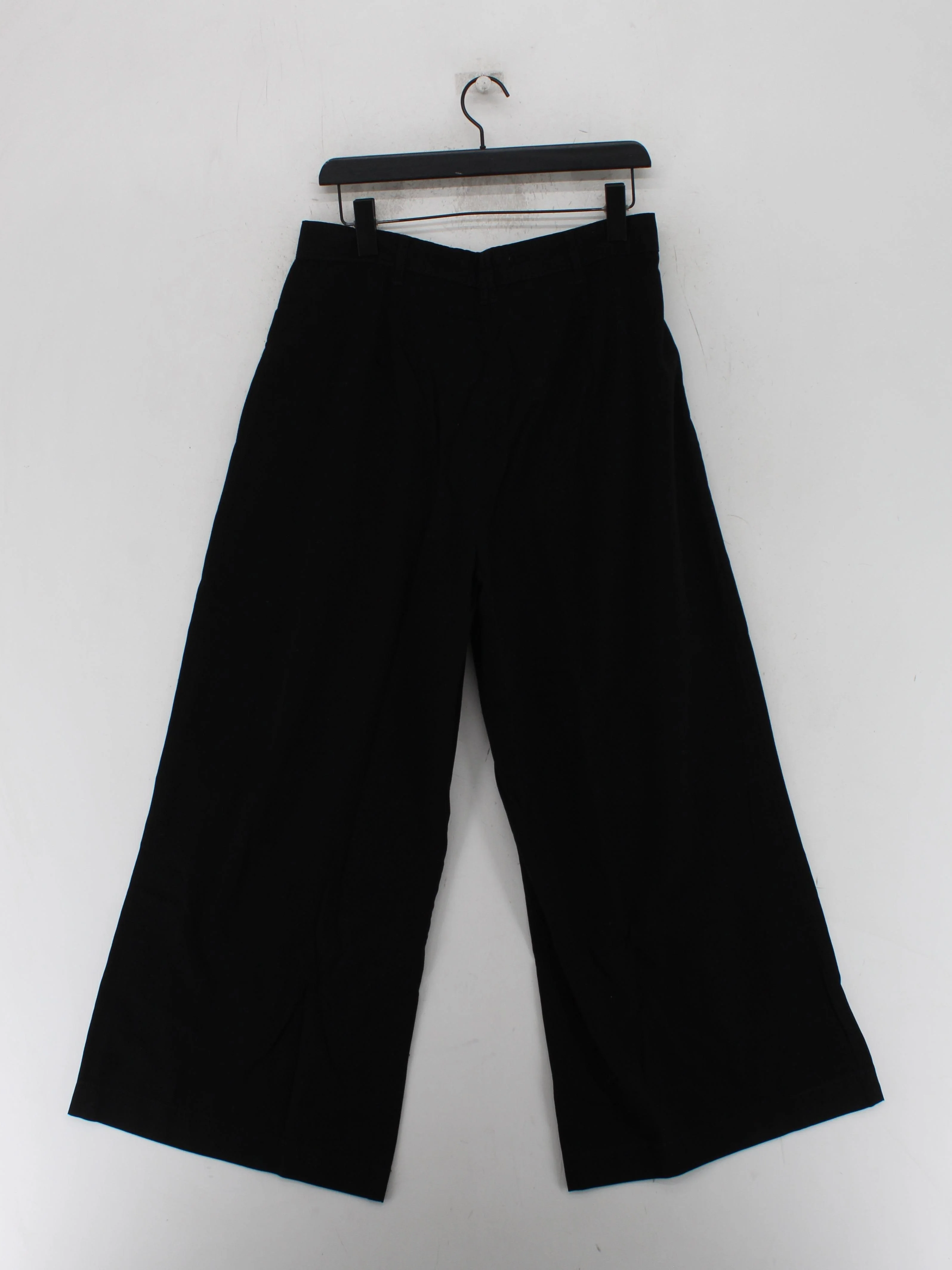 Nobody's Child Women's Trousers UK 14 Black 100% Cotton Wide-Leg Chino - Image 2