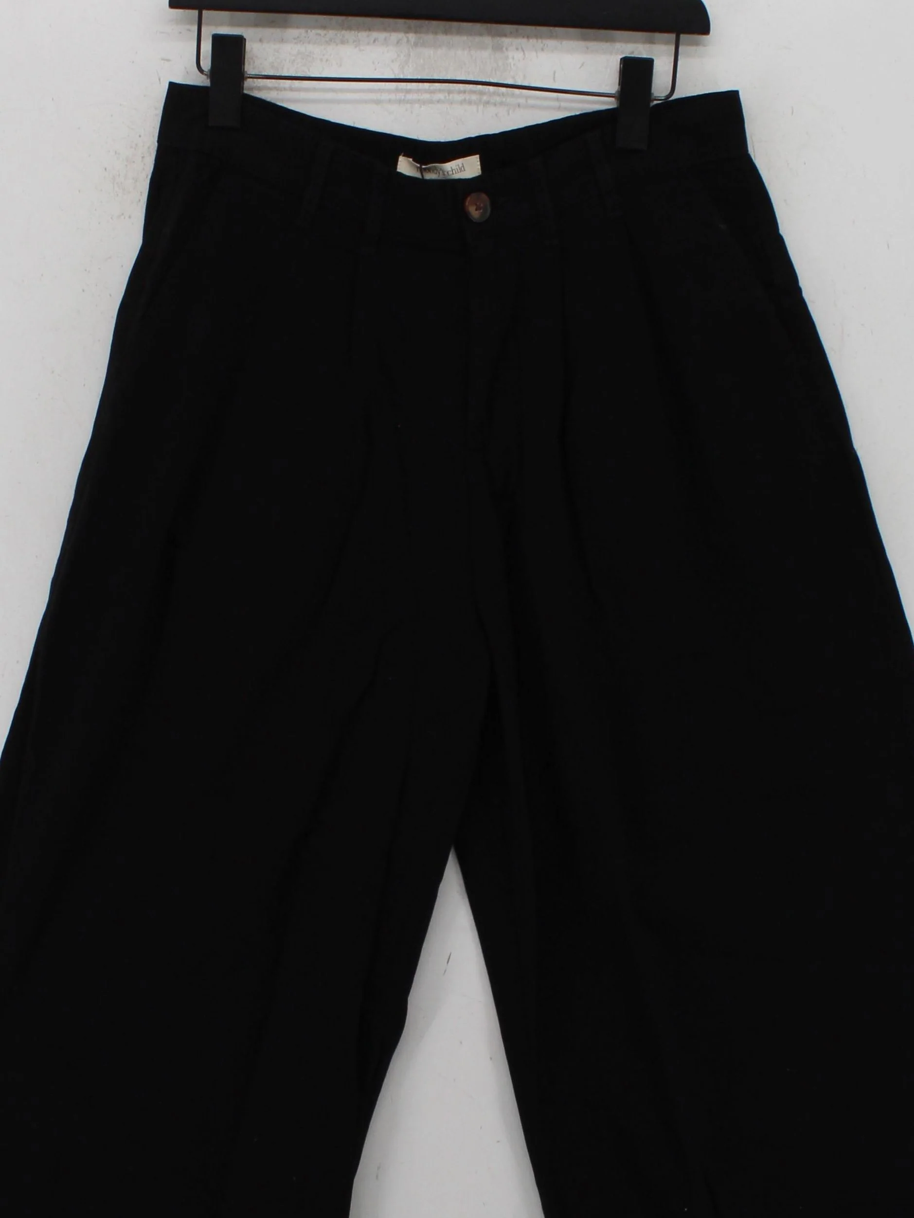 Nobody's Child Women's Trousers UK 14 Black 100% Cotton Wide-Leg Chino - Image 3