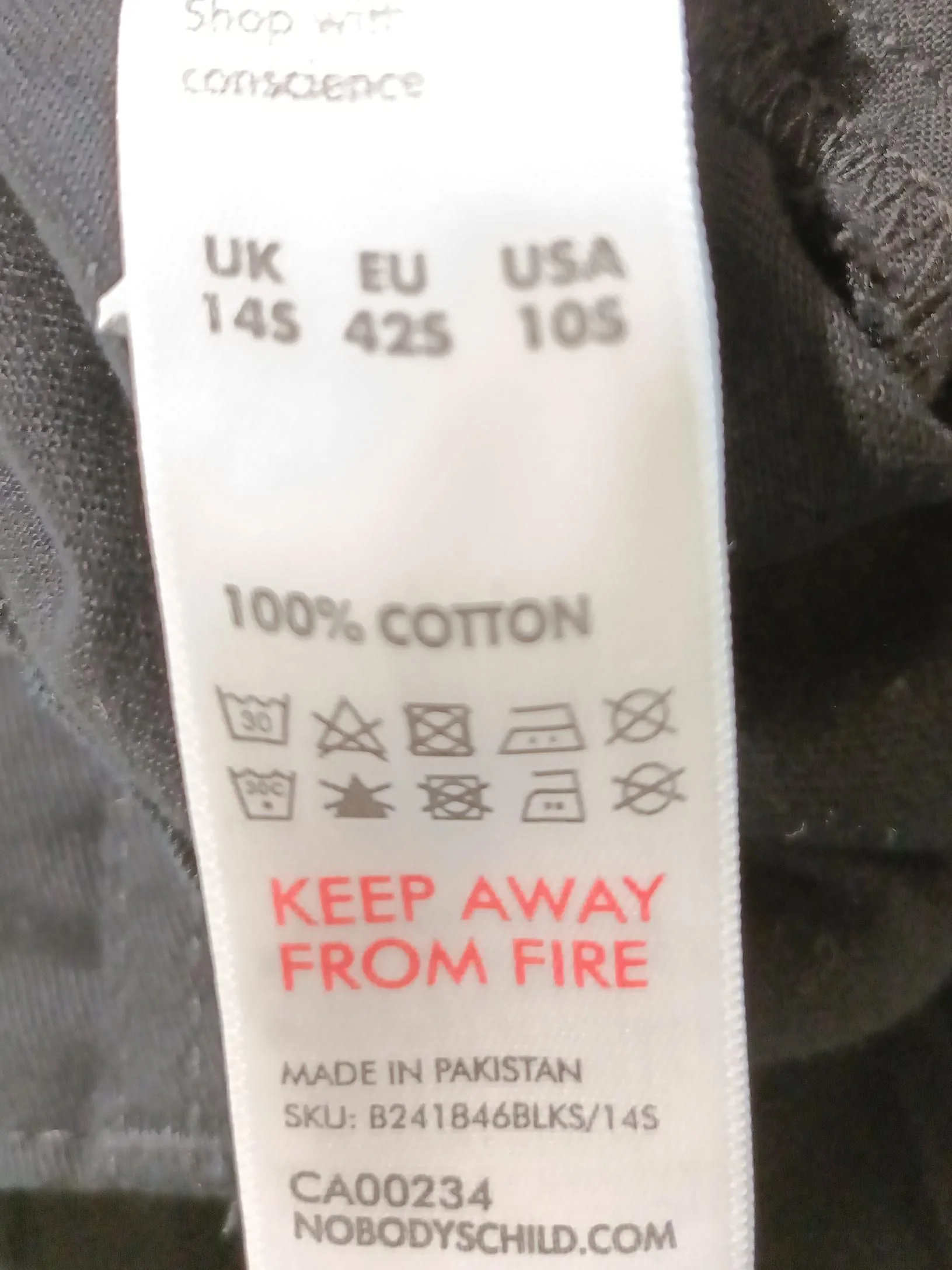 Nobody's Child Women's Trousers UK 14 Black 100% Cotton Wide-Leg Chino - Image 7