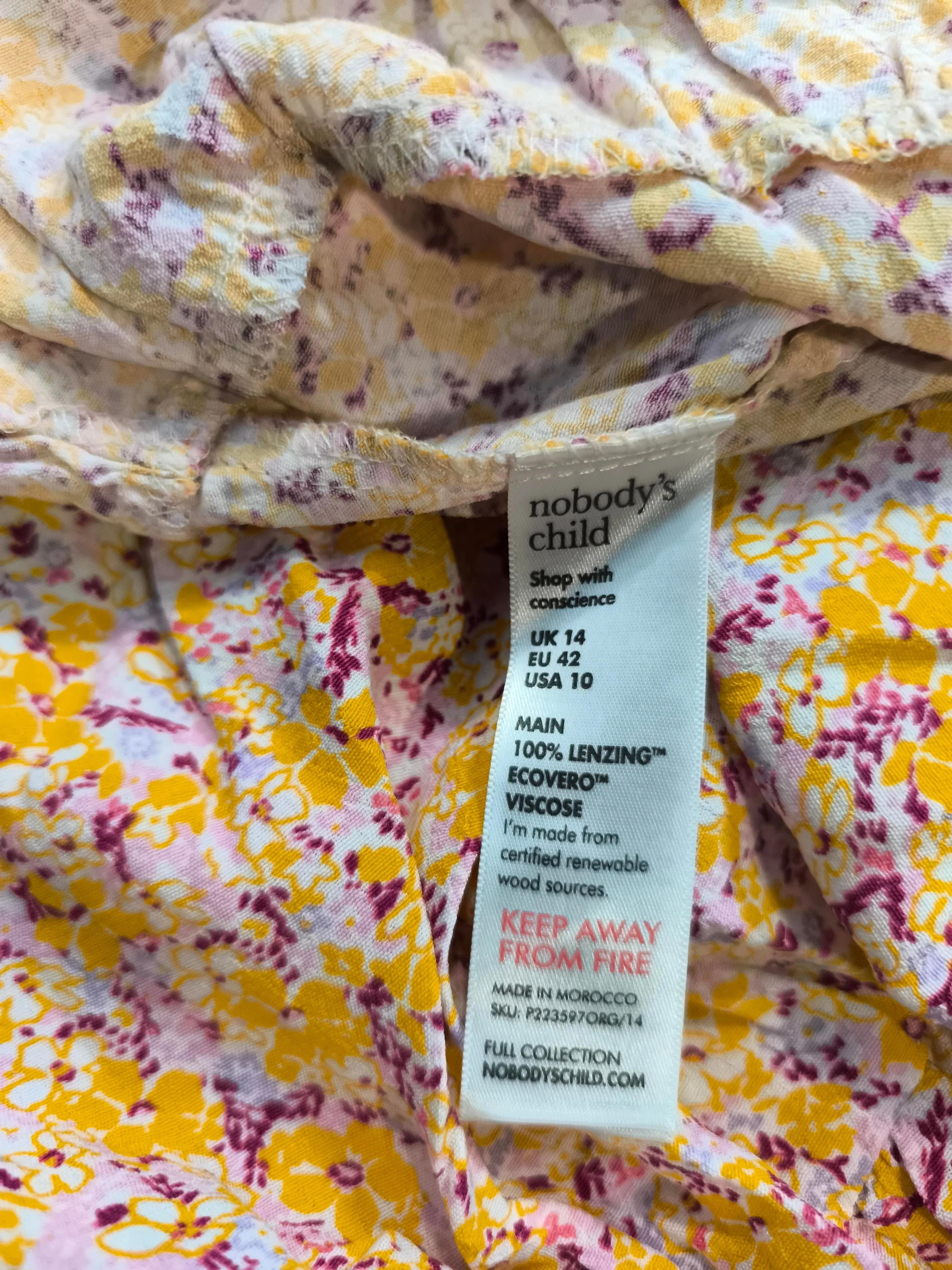 Nobody's Child Wrap Mini Dress UK14 in Multi - Image 6