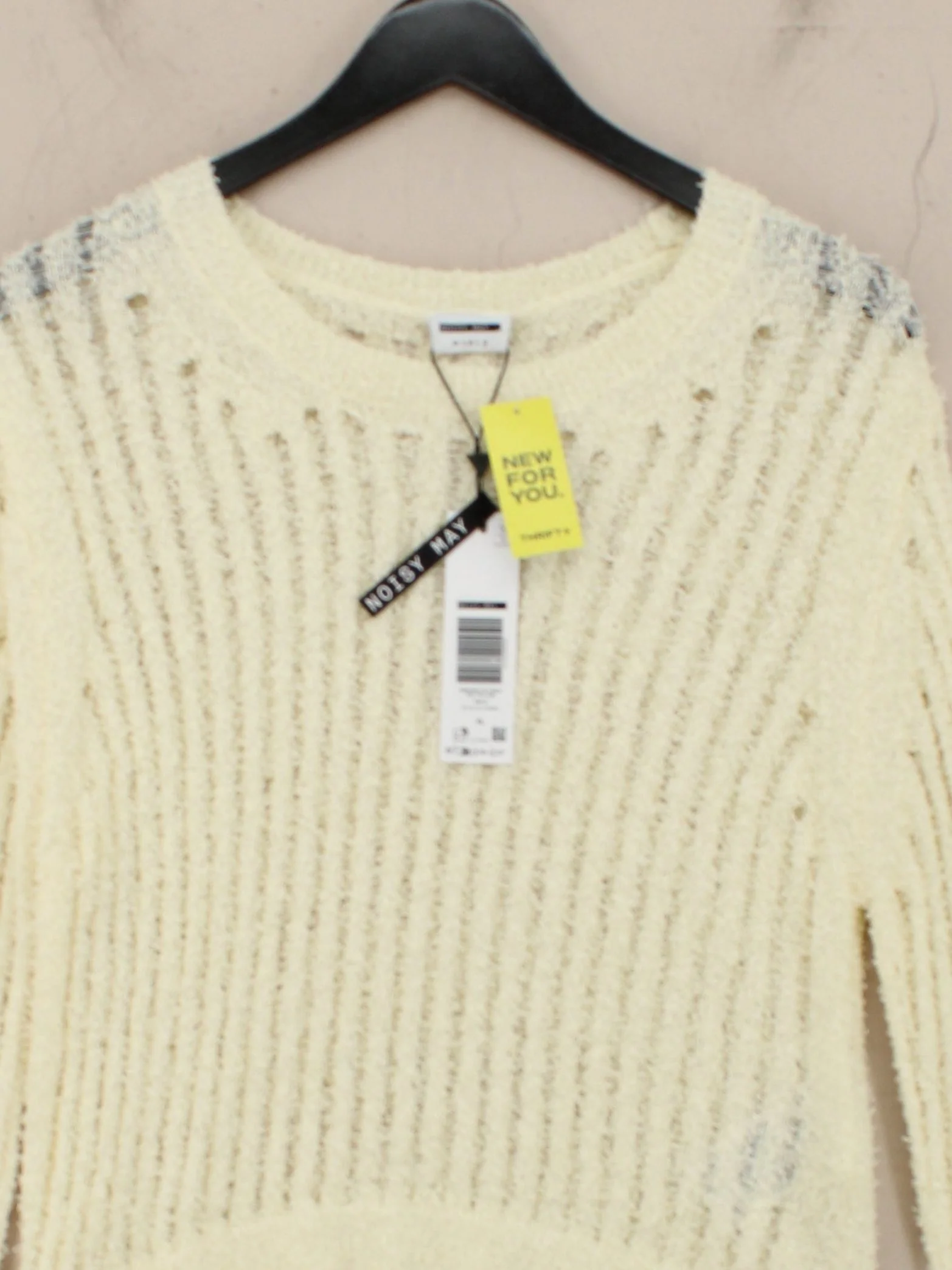 Noisy May Women's Jumper XL Cream 100% Polyester Pullover New with tags - Image 3