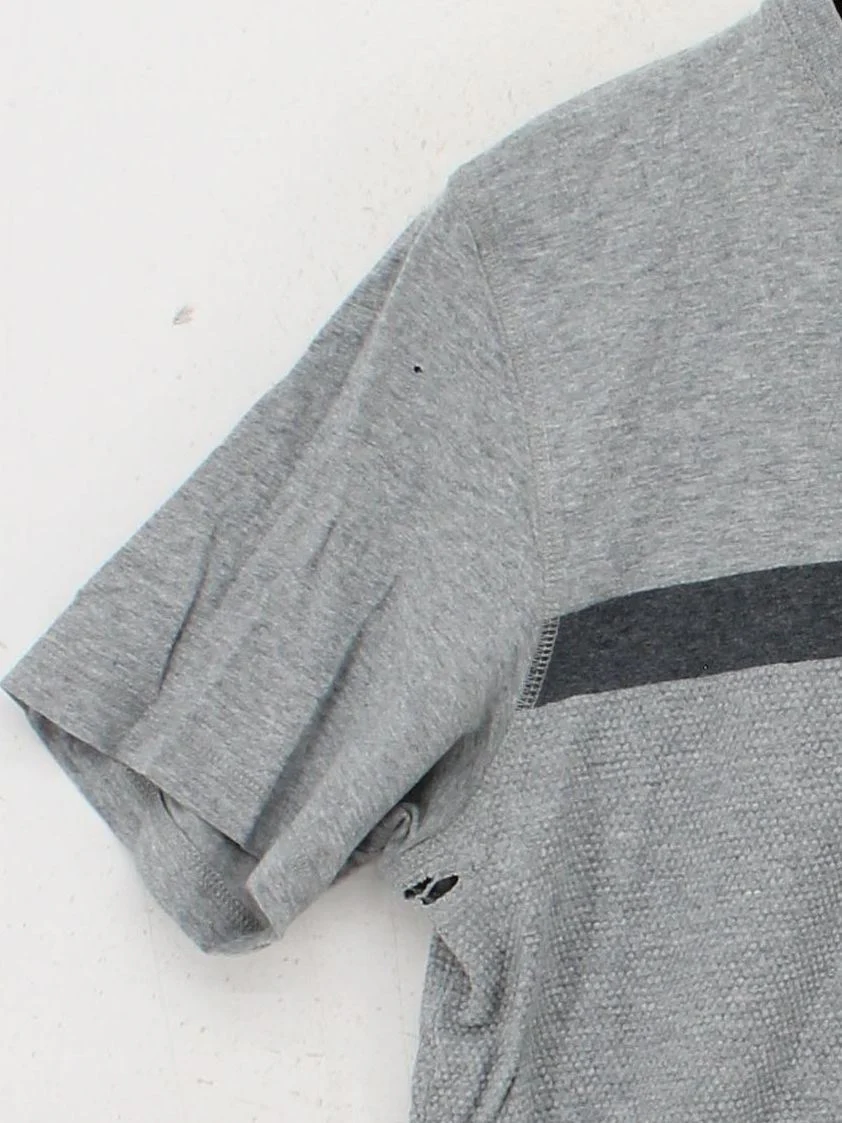 Norse Projects Men's T-Shirt M Grey Striped 100% Cotton Basic - Image 4