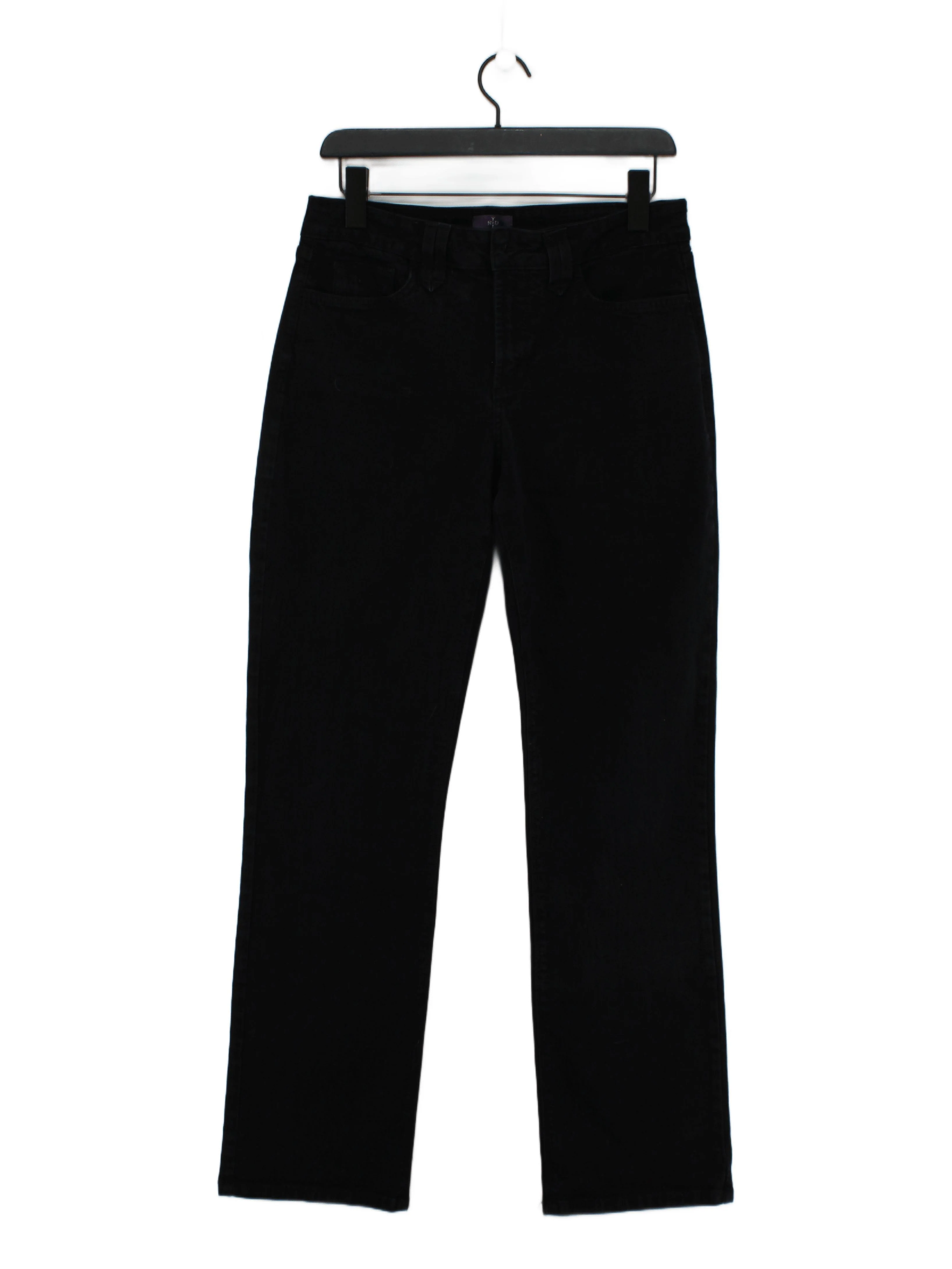 NYDJ Women's Jeans UK 12 Black Cotton with Elastane Straight