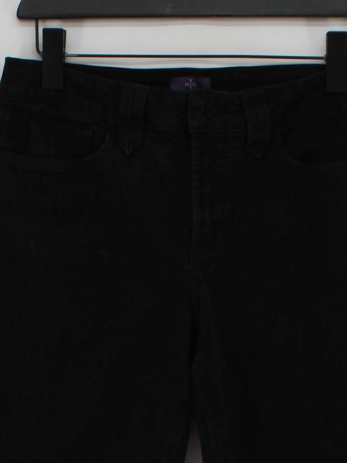 NYDJ Women's Jeans UK 12 Black Cotton with Elastane Straight - Image 3