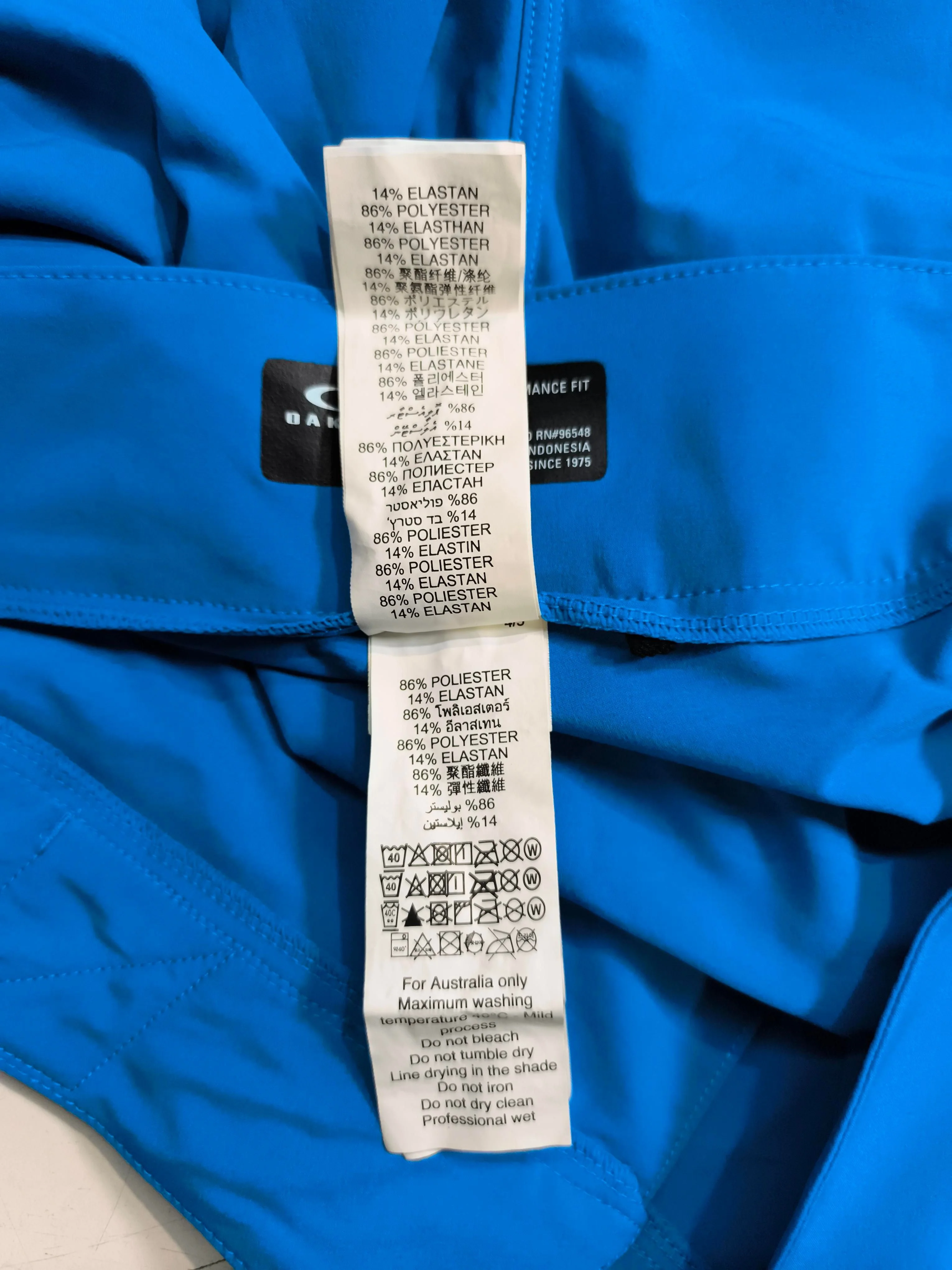 Oakley athletic swim trunks in blue - Image 6