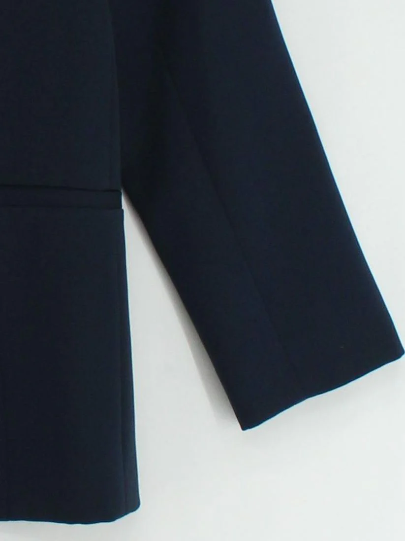 Oasis Women's Blazer UK 8 Blue 100% Polyester Overcoat - Image 4