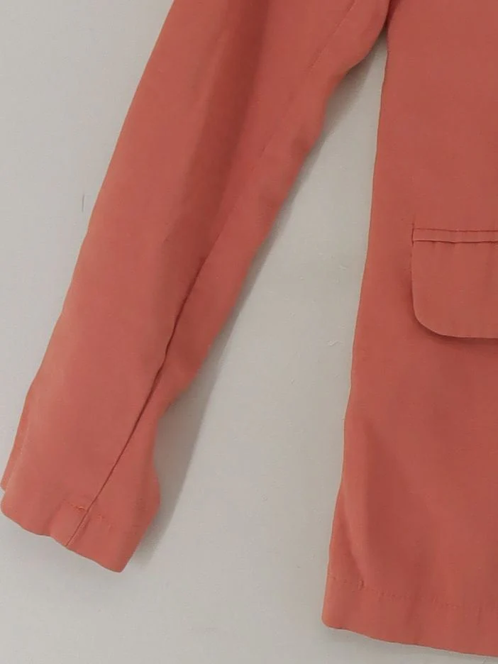 Oasis Women's Blazer UK 8 Pink Viscose with Polyester Overcoat - Image 4
