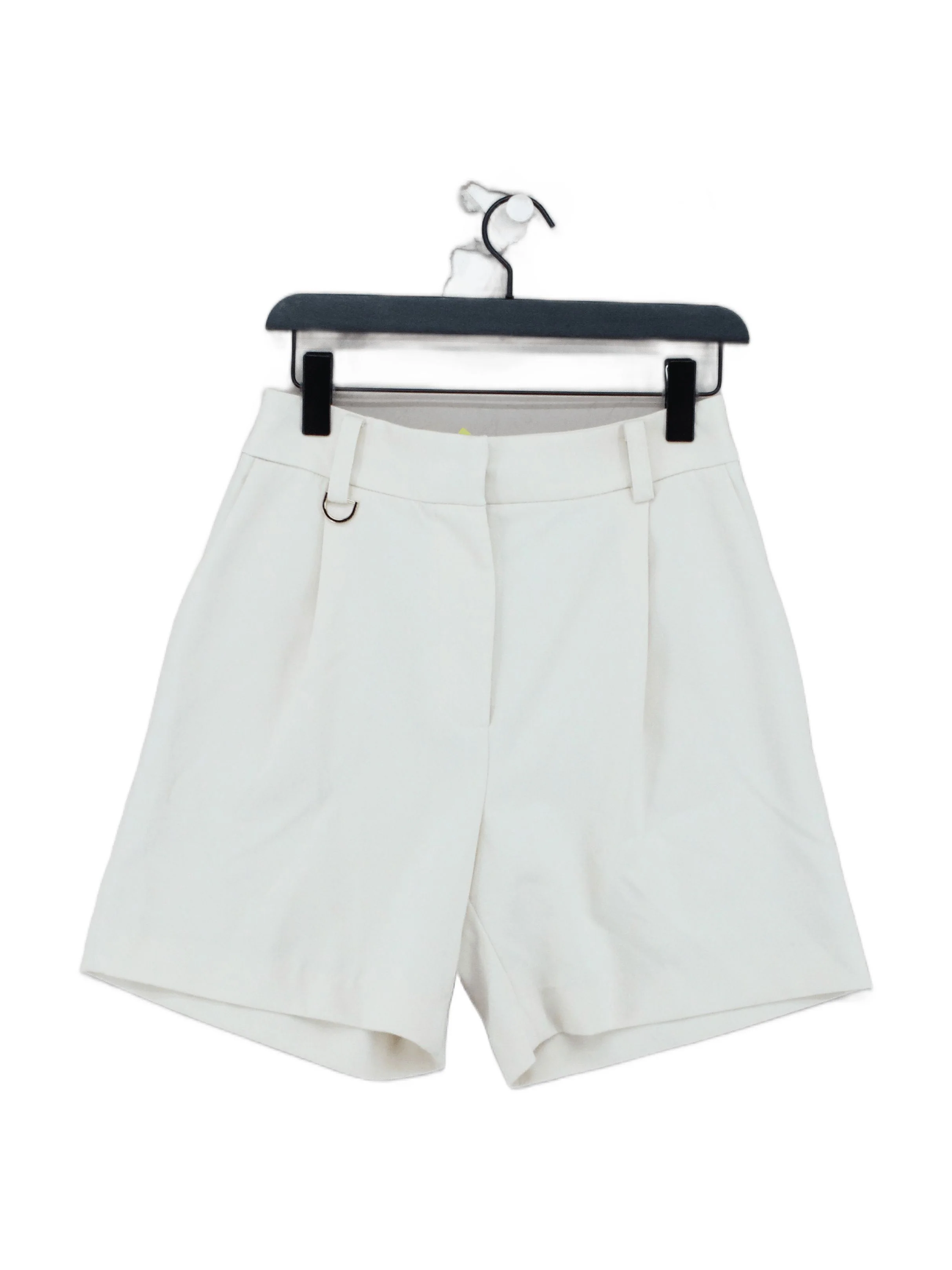 Oasis Women's Shorts UK 10 Cream Polyester with Viscose, Elastane Mom