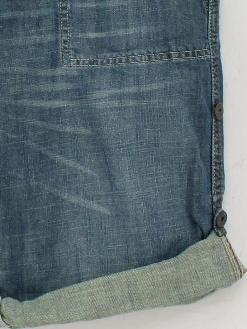 Oasis Women's Shorts UK 12 Blue 100% Cotton Cargo - Image 4