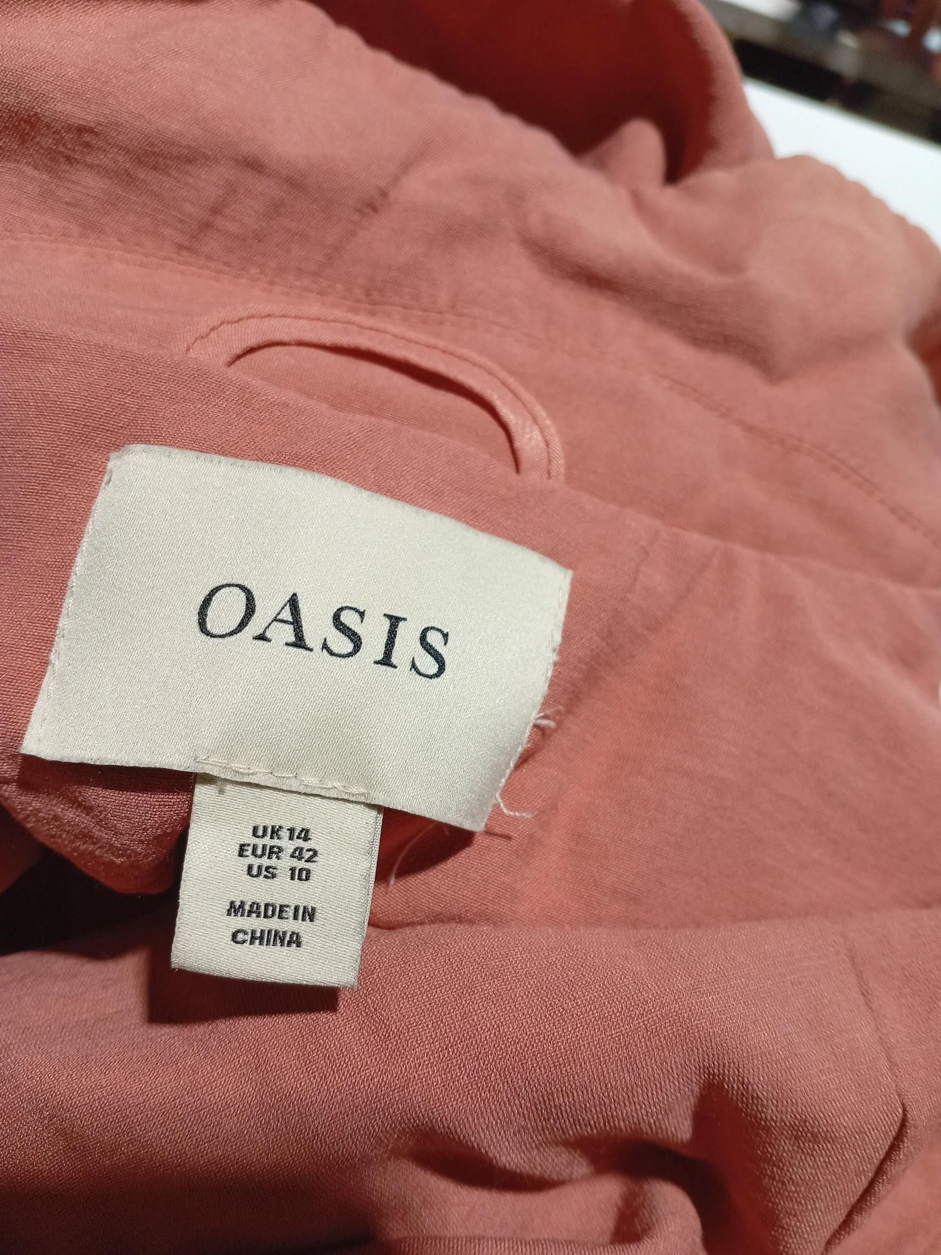 Oasis Women's Two Piece Suit UK 14 Brown Viscose with Polyester Shorts Suit - Image 6