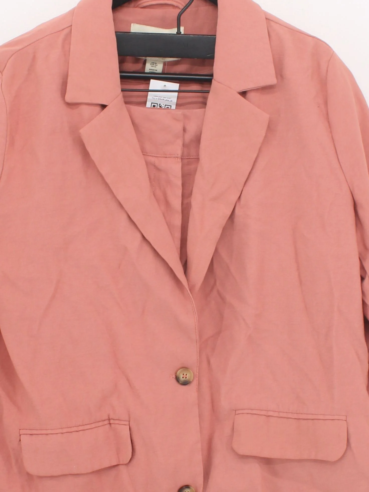 Oasis Women's Two Piece Suit UK 16 Pink Viscose with Polyester Shorts Suit - Image 3