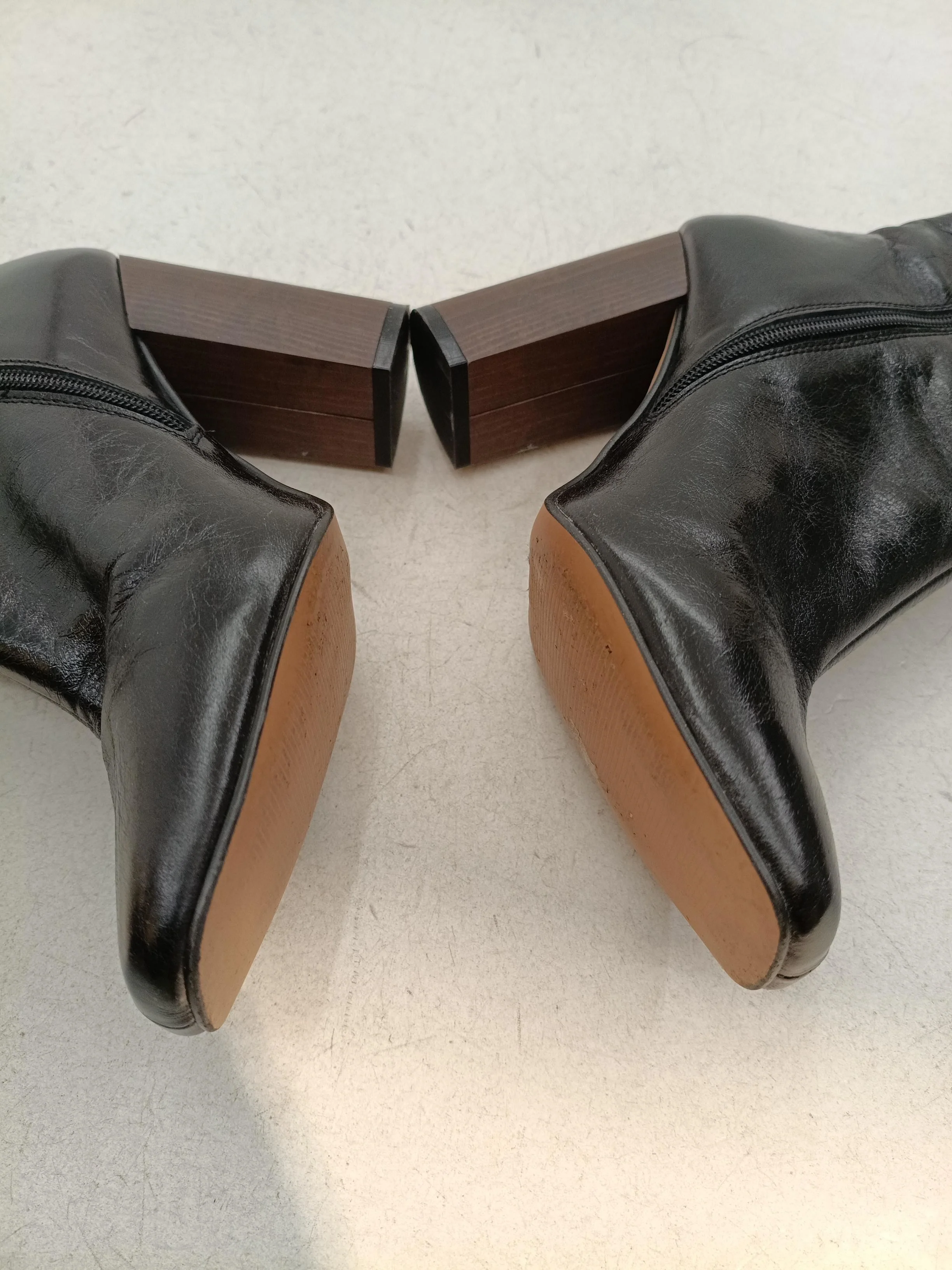 Office Women's Boots UK 4 Black 100% Leather Combat - Image 7