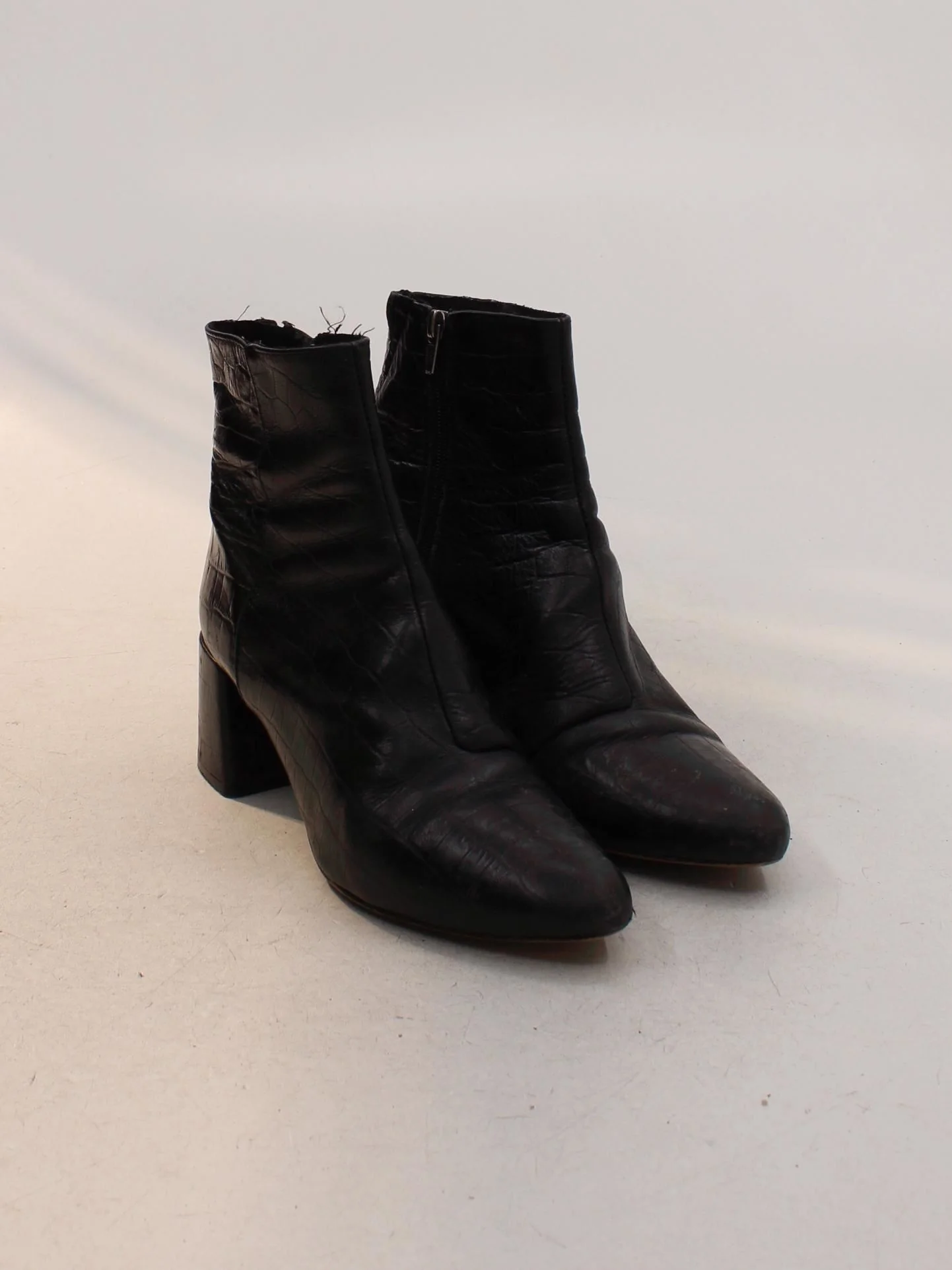 Office Women's Boots UK 6.5 Black Animal Print 100% Leather Platform - Image 4