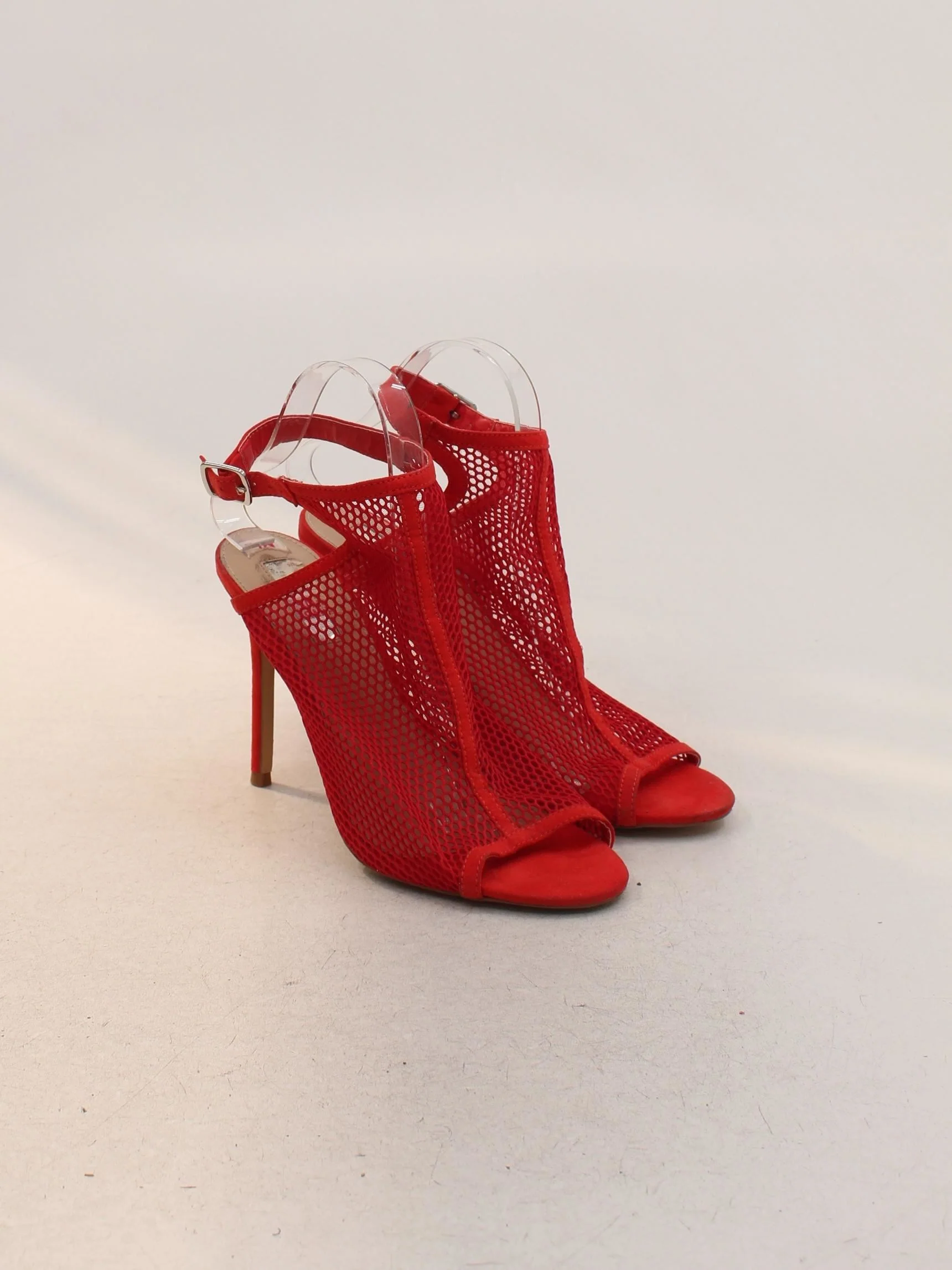 Office Women's Heels UK 6.5 Red 100% Suede Strappy - Image 4