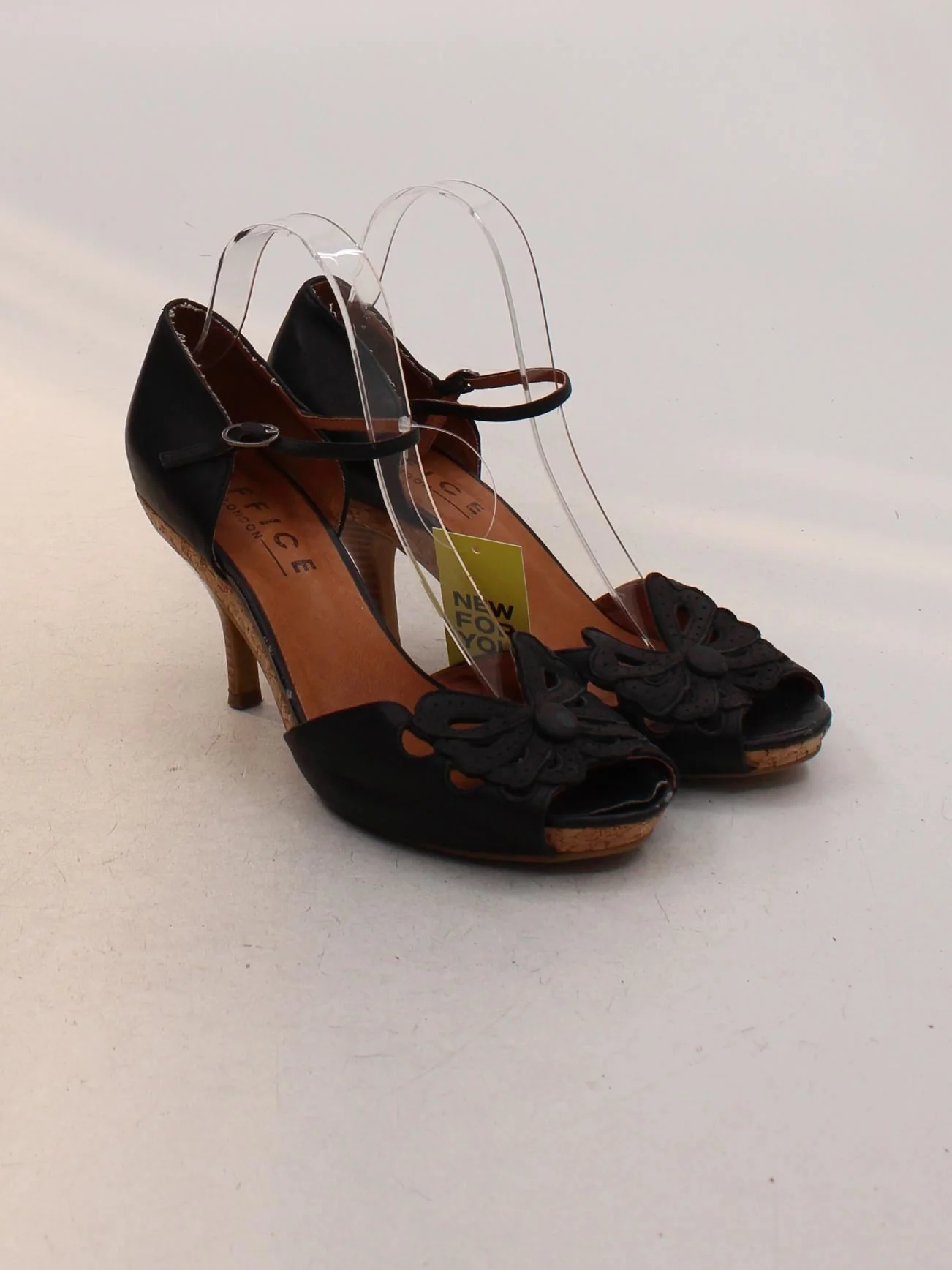 Office Women's Heels UK 7 Black 100% Leather Court - Image 4