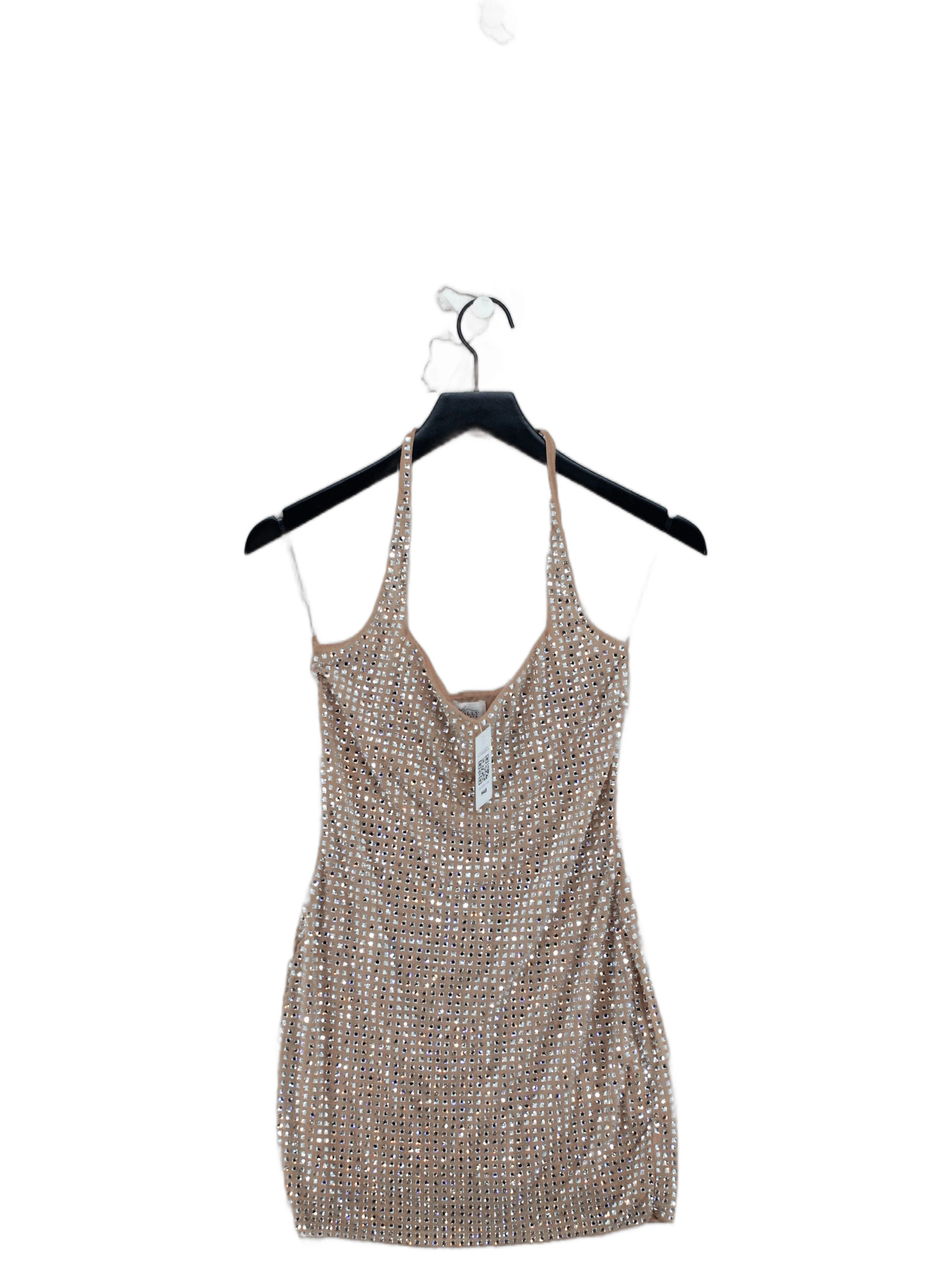 Oh Polly Mini Dress UK8 in Gold
