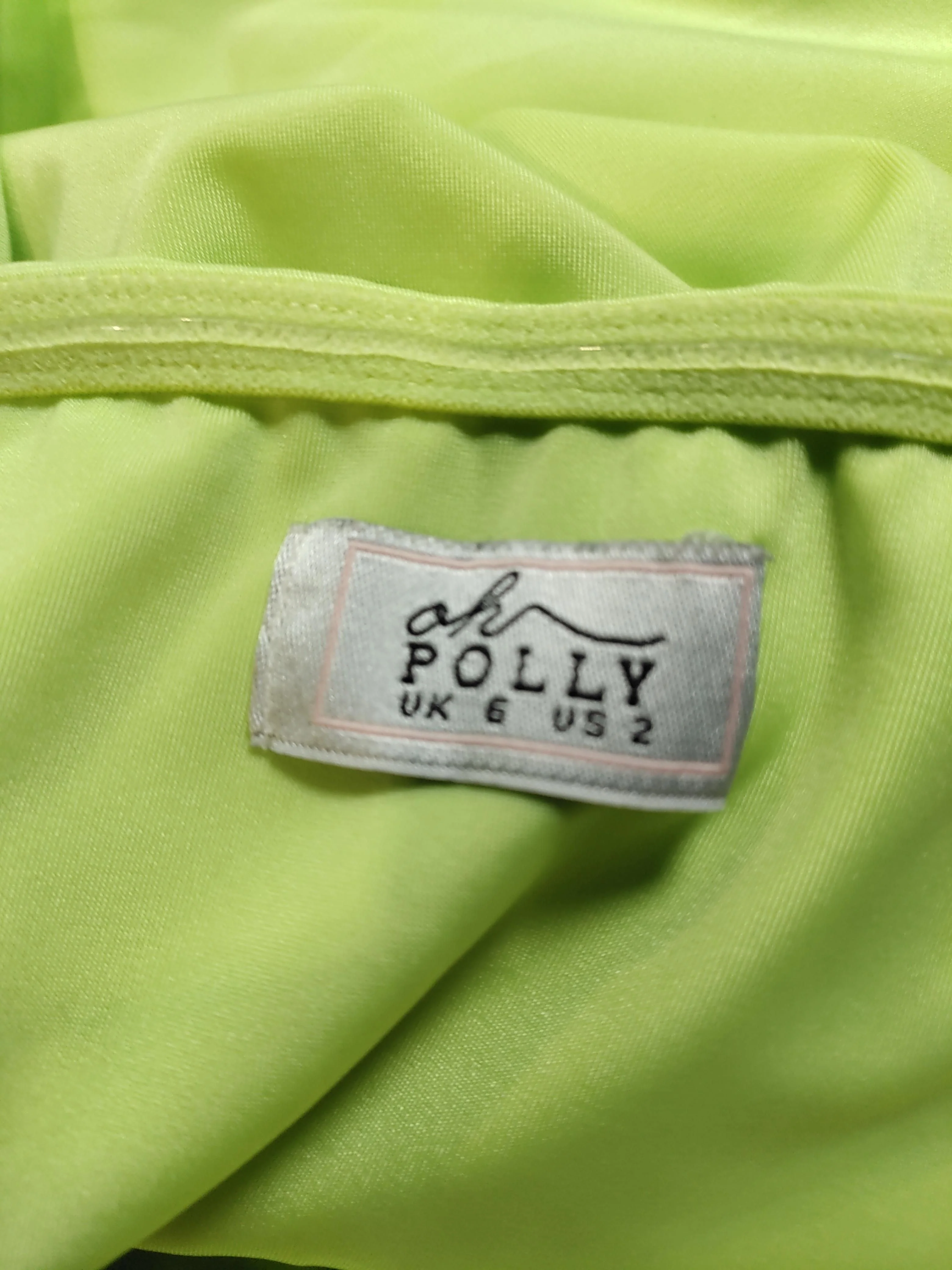 Oh Polly Women's Mini Skirt UK 6 Green Polyester with Elastane Short Mini - Image 5