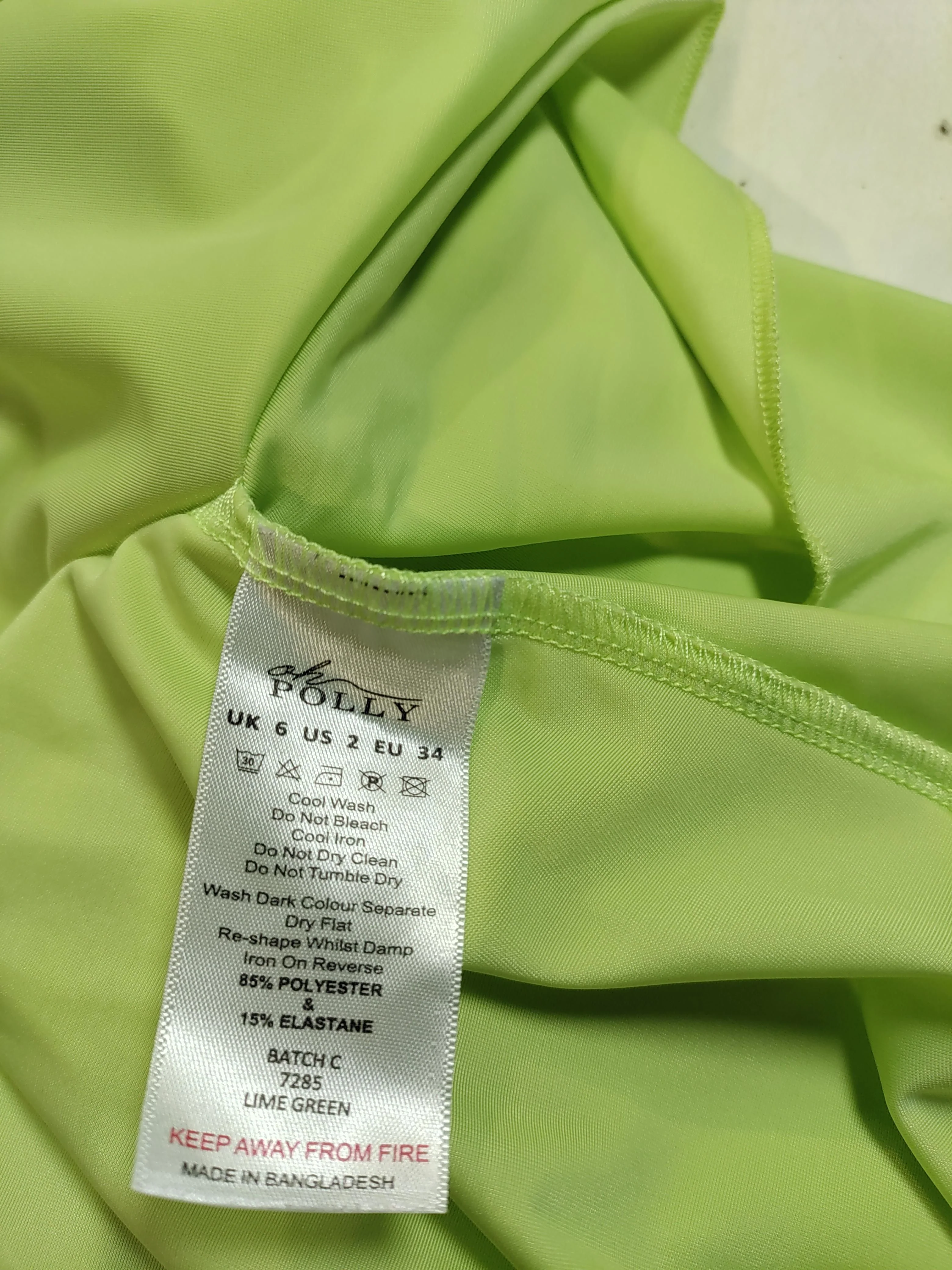 Oh Polly Women's Mini Skirt UK 6 Green Polyester with Elastane Short Mini - Image 6