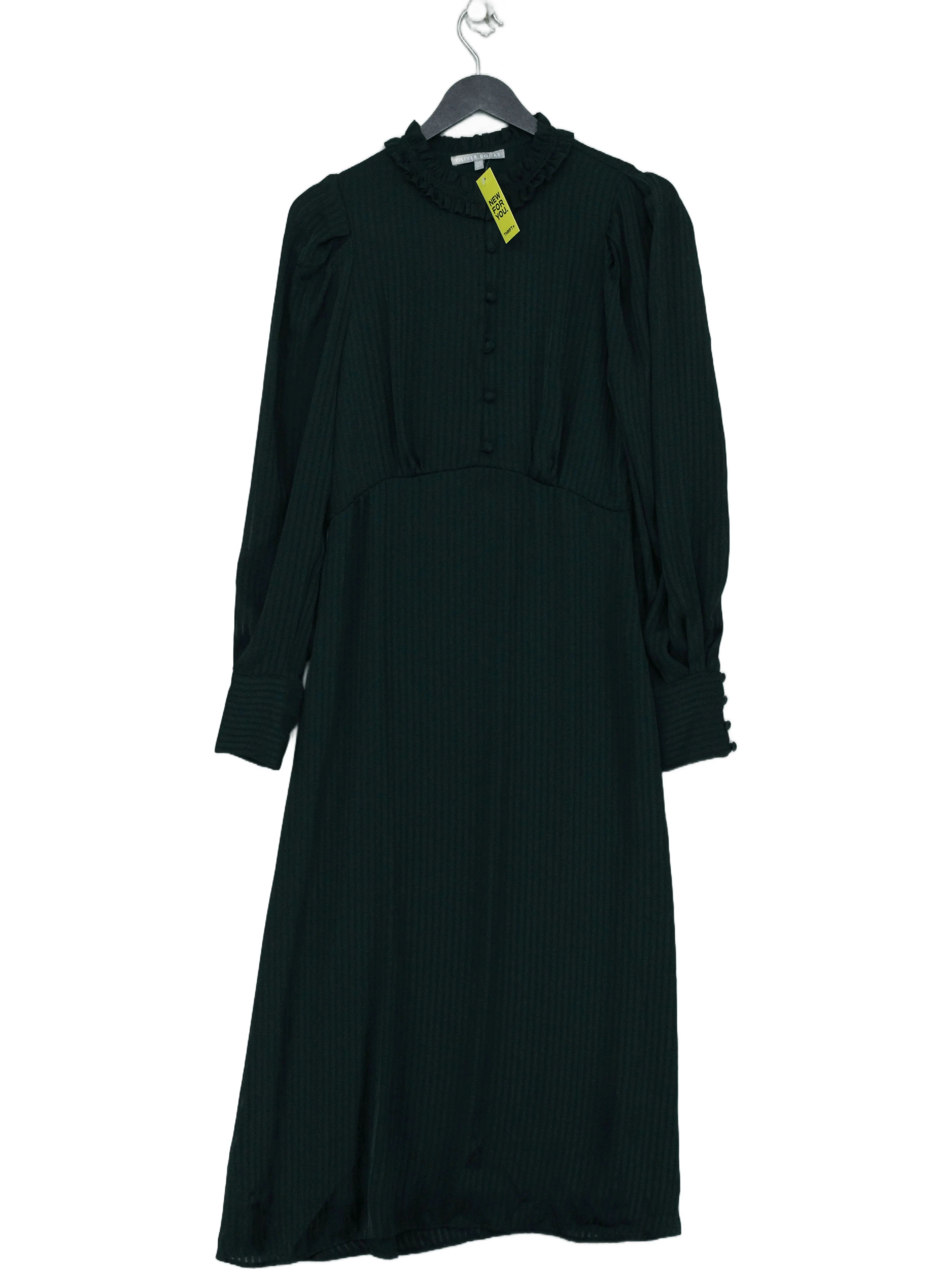 Oliver Bonas A-Line Midi Dress UK8 in Green