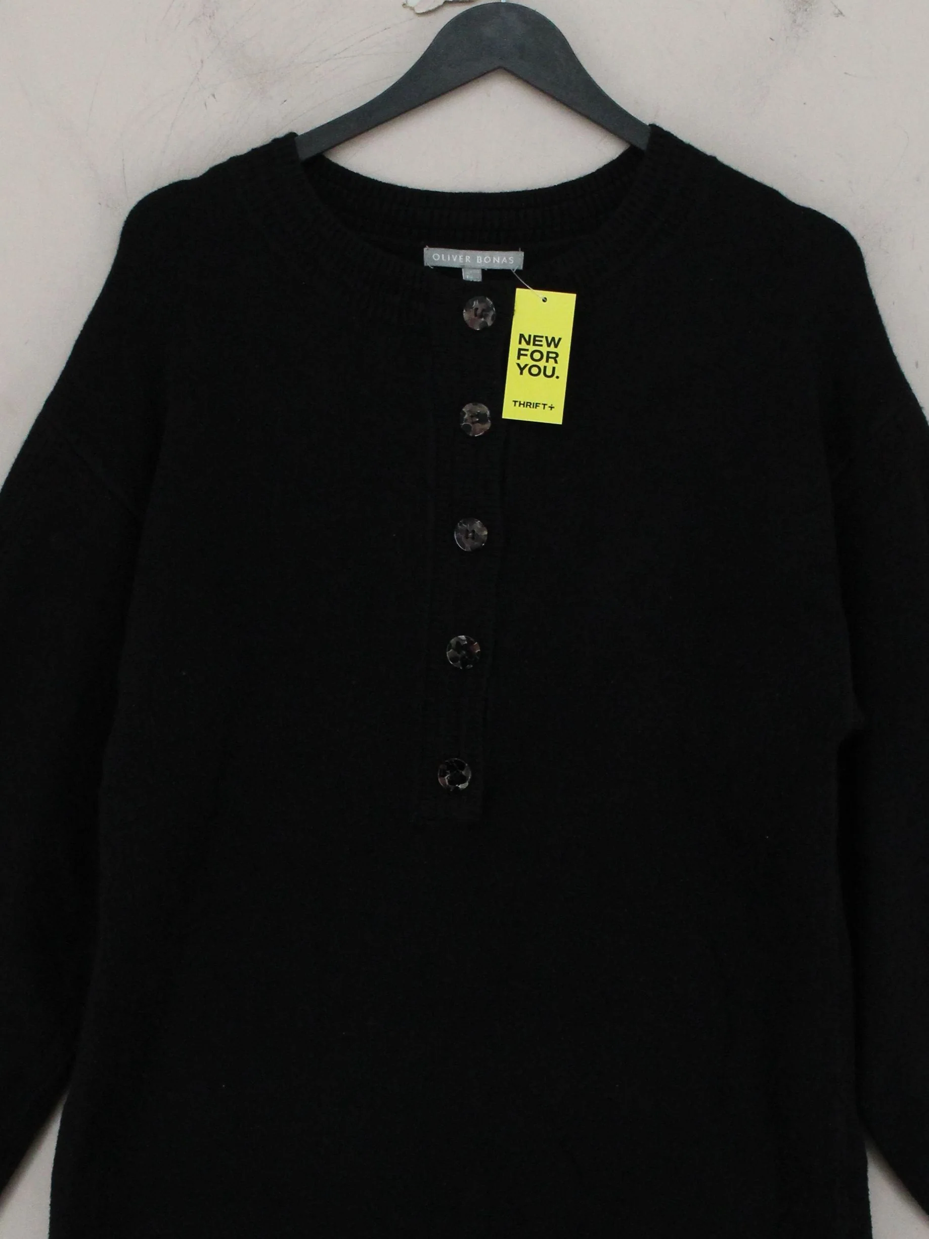 Oliver Bonas Jumper Mini Dress UK10 in Black - Image 3