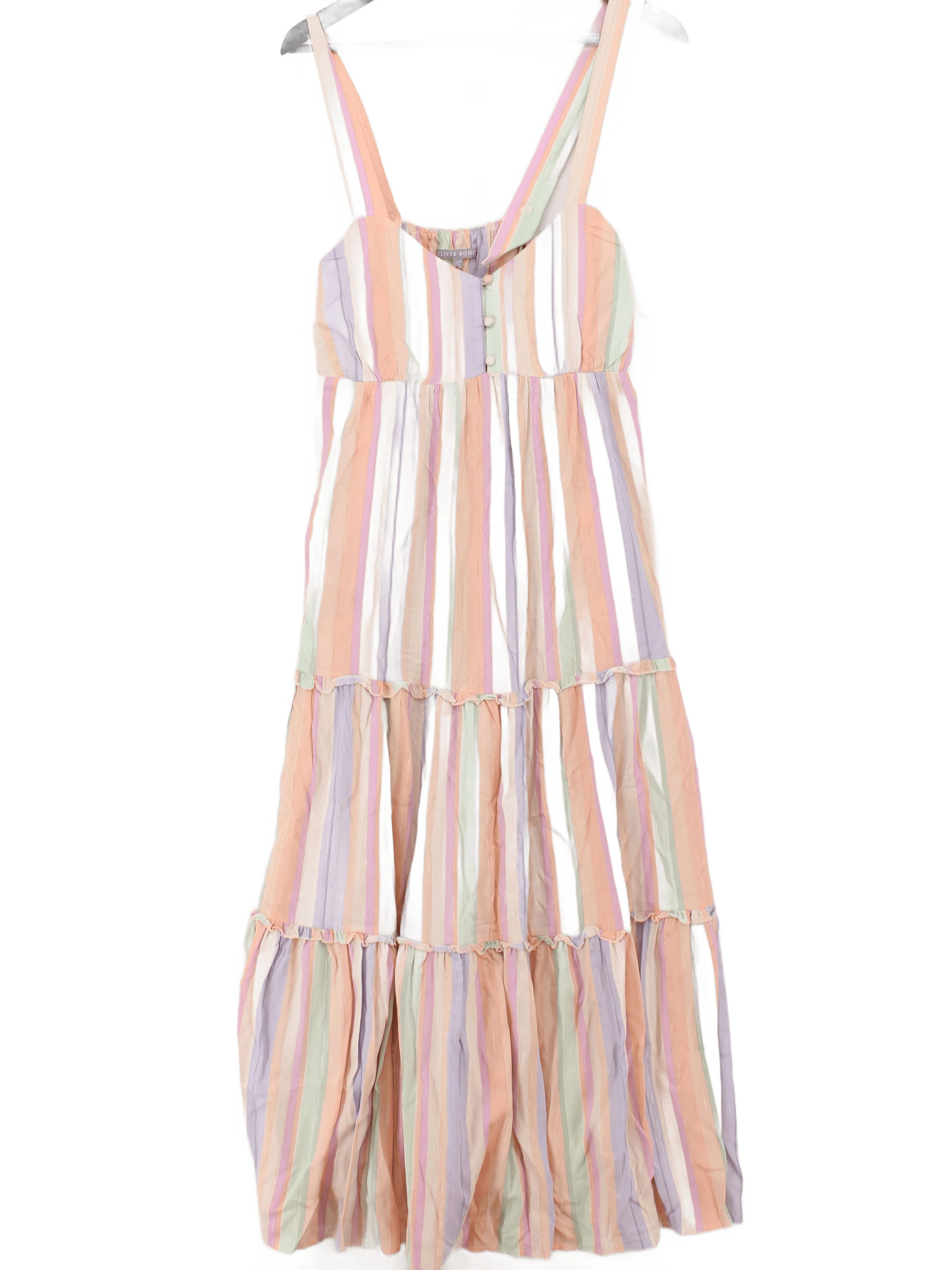 Oliver Bonas Tank Midi Dress UK10 in Multi