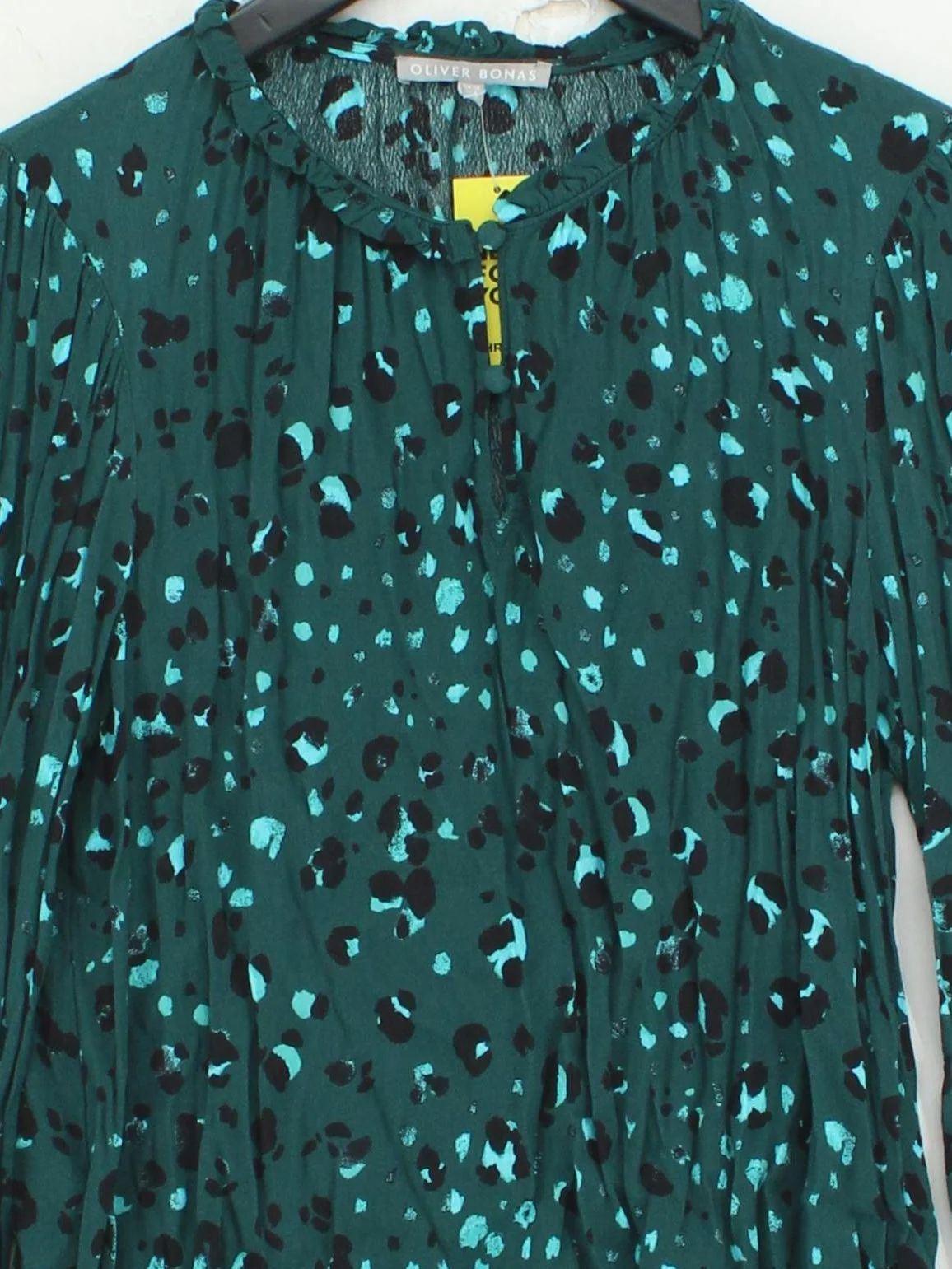 Oliver Bonas Women's Blouse UK 14 Green 100% Viscose Basic - Image 3