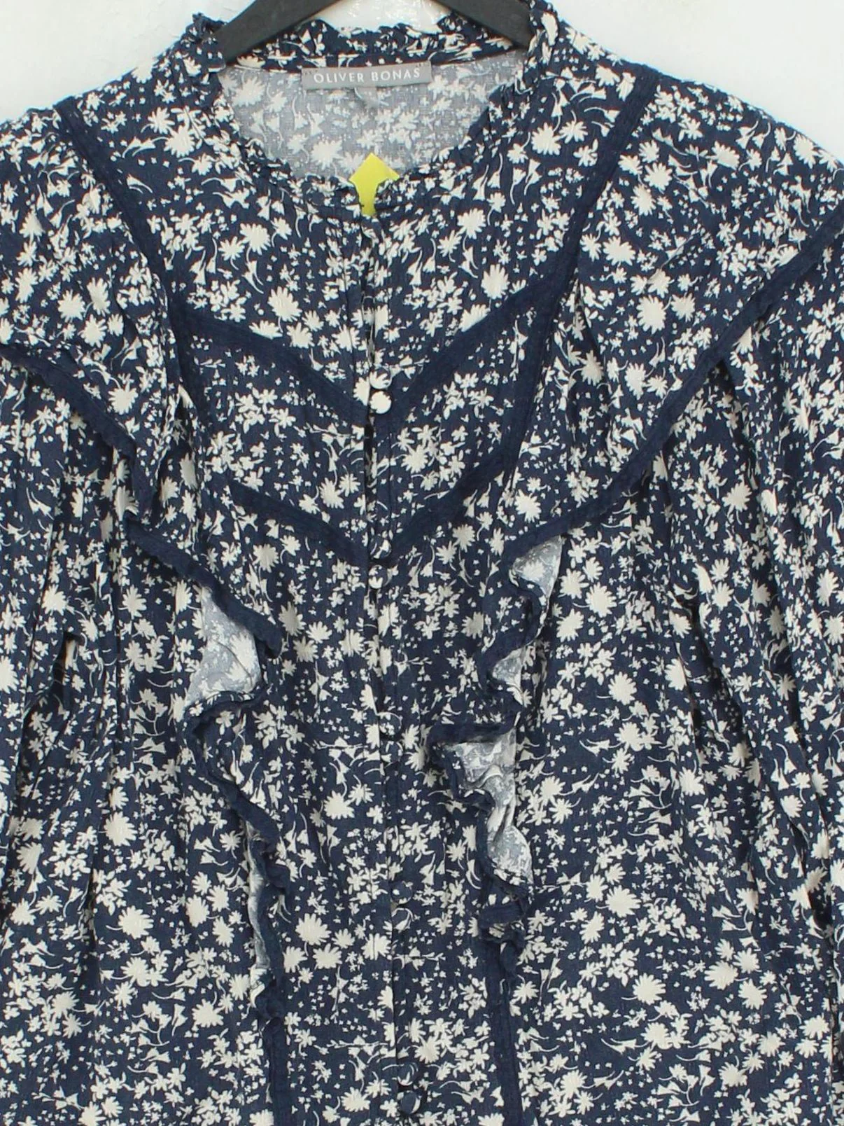 Oliver Bonas Women's Blouse UK 8 Blue 100% Viscose Basic - Image 3