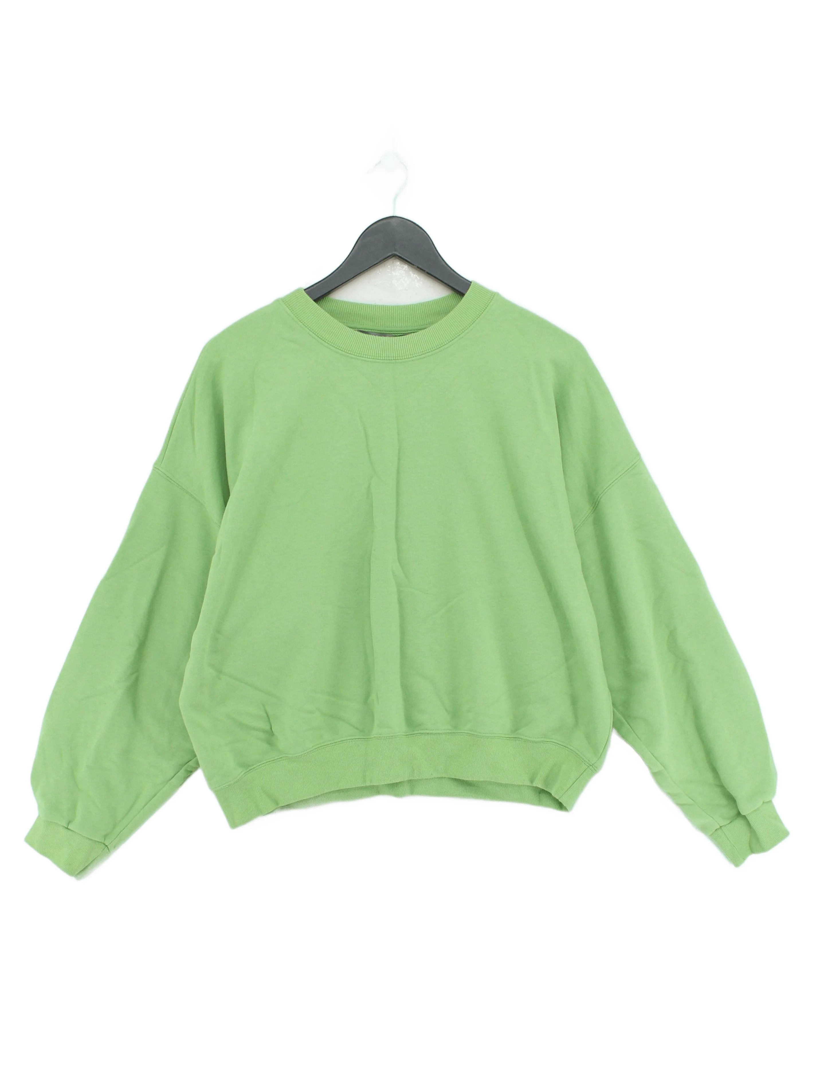 Oliver Bonas Women's Hoodie UK 12 Green Cotton with Polyester Pullover