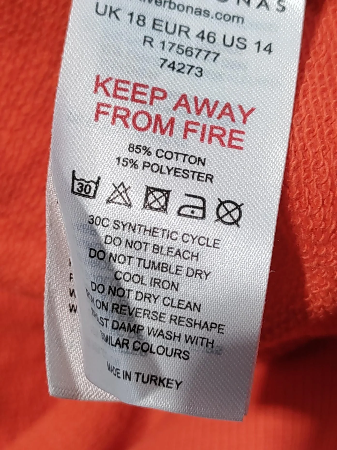 Oliver Bonas Women's Jumper UK 18 Orange Cotton with Polyester Pullover - Image 6