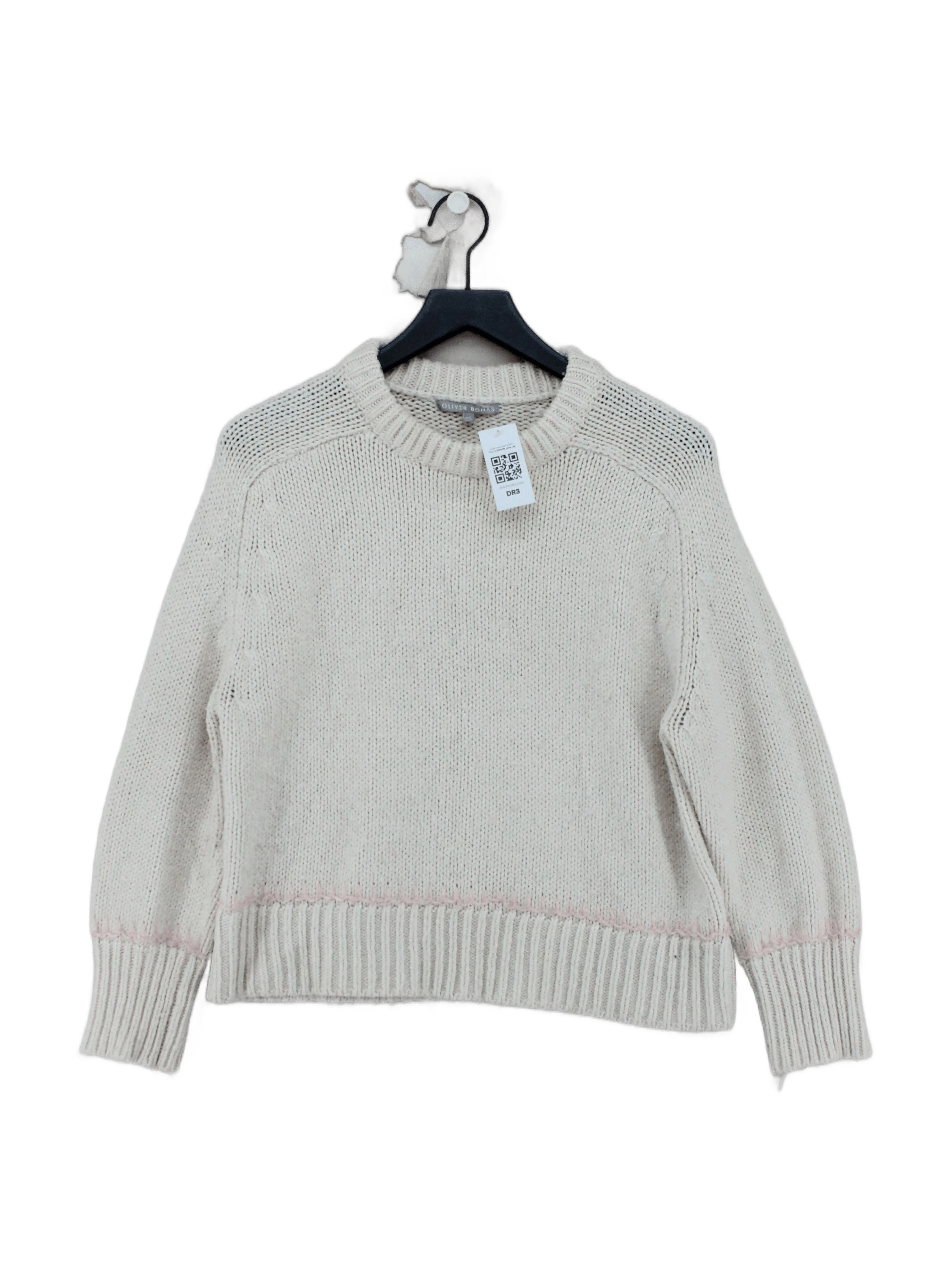 Oliver Bonas Women's Jumper UK 8 Cream Acrylic with Nylon, Polyester Pullover