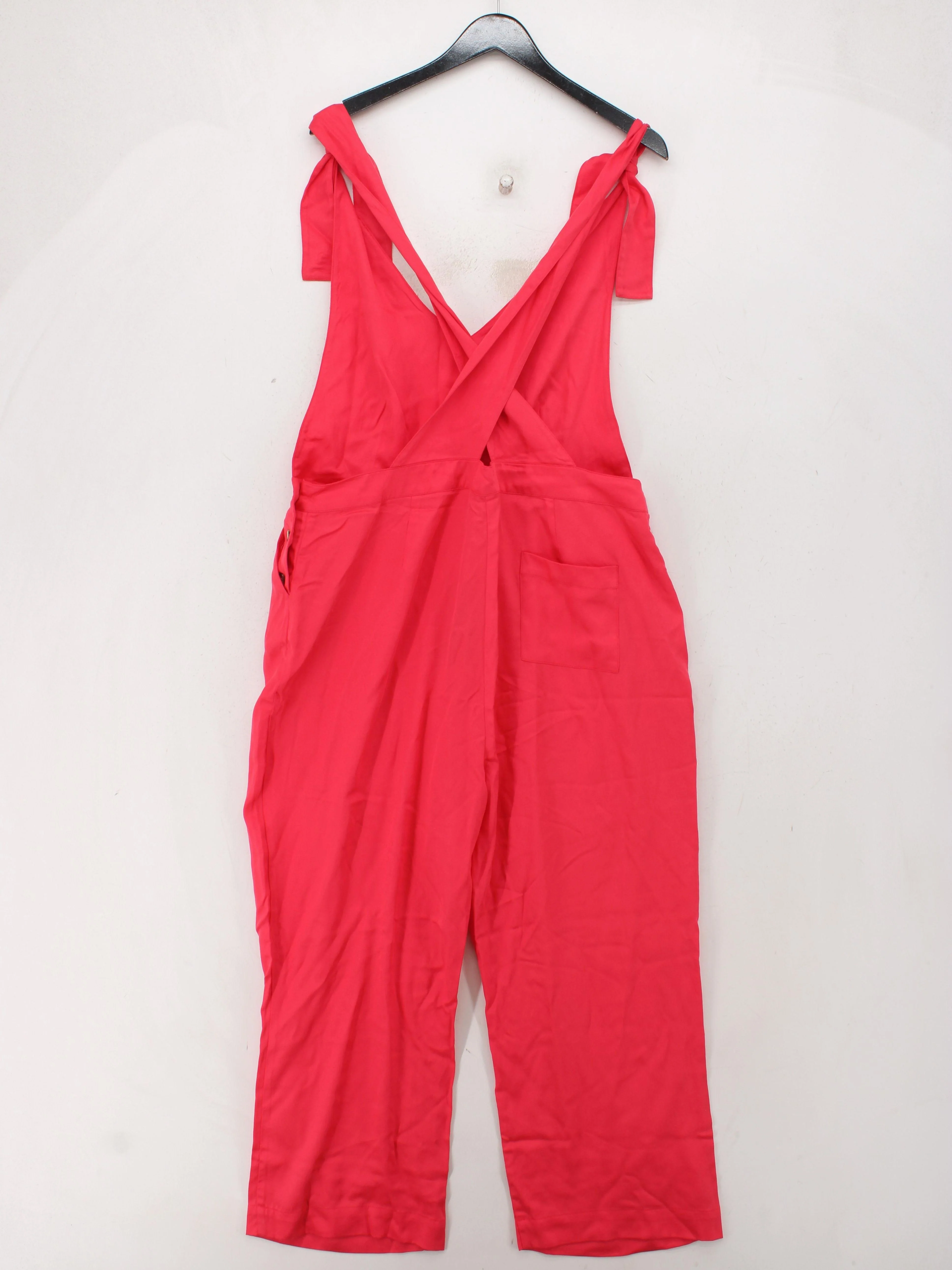 Oliver Bonas Women's Jumpsuit UK 18 Red 100% Lyocell Modal Wide-Leg Jumpsuit - Image 2
