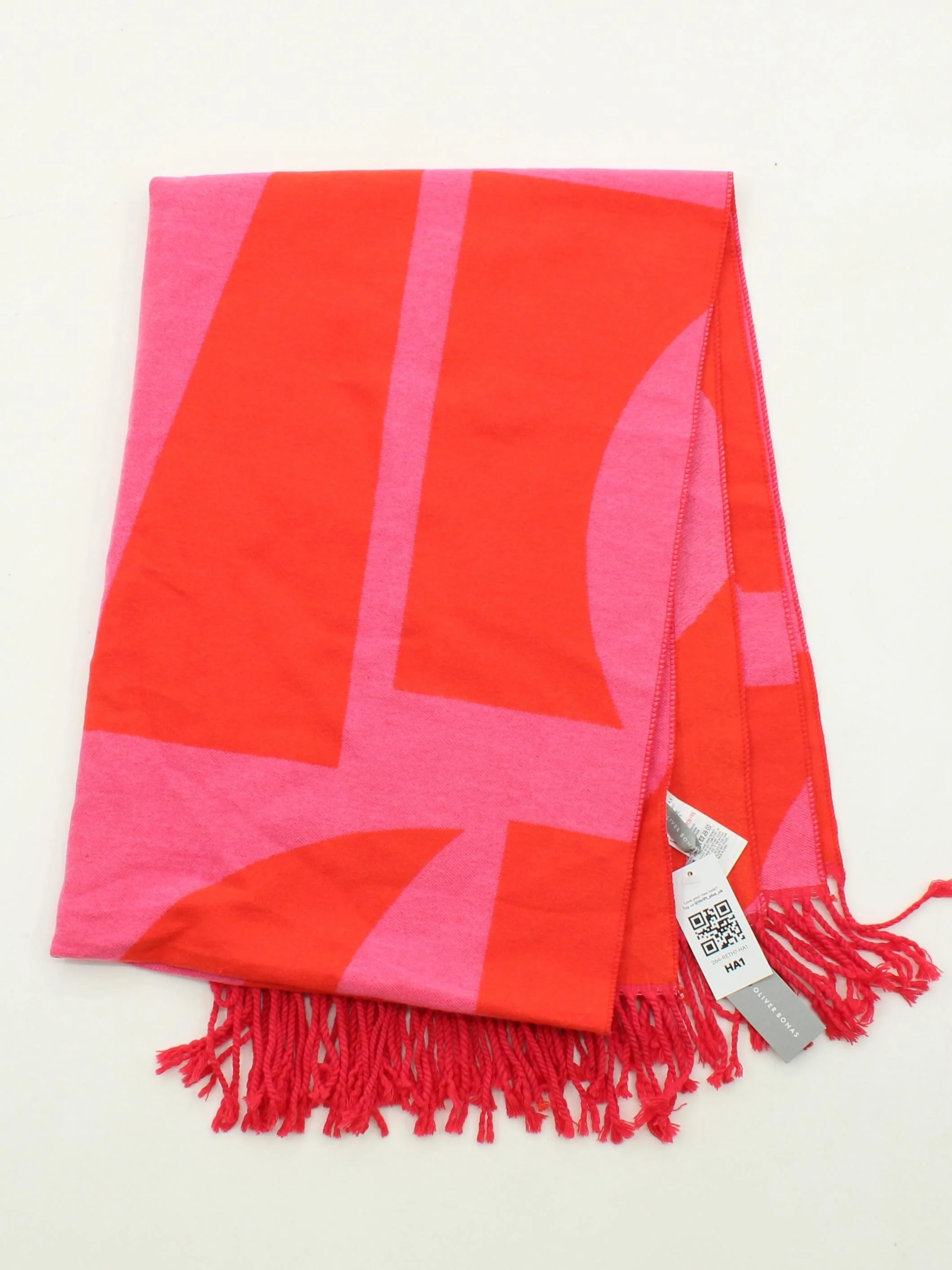 Oliver Bonas Women's Scarf Multi Polyester with Viscose, Nylon Rectangle Scarf - Image 2