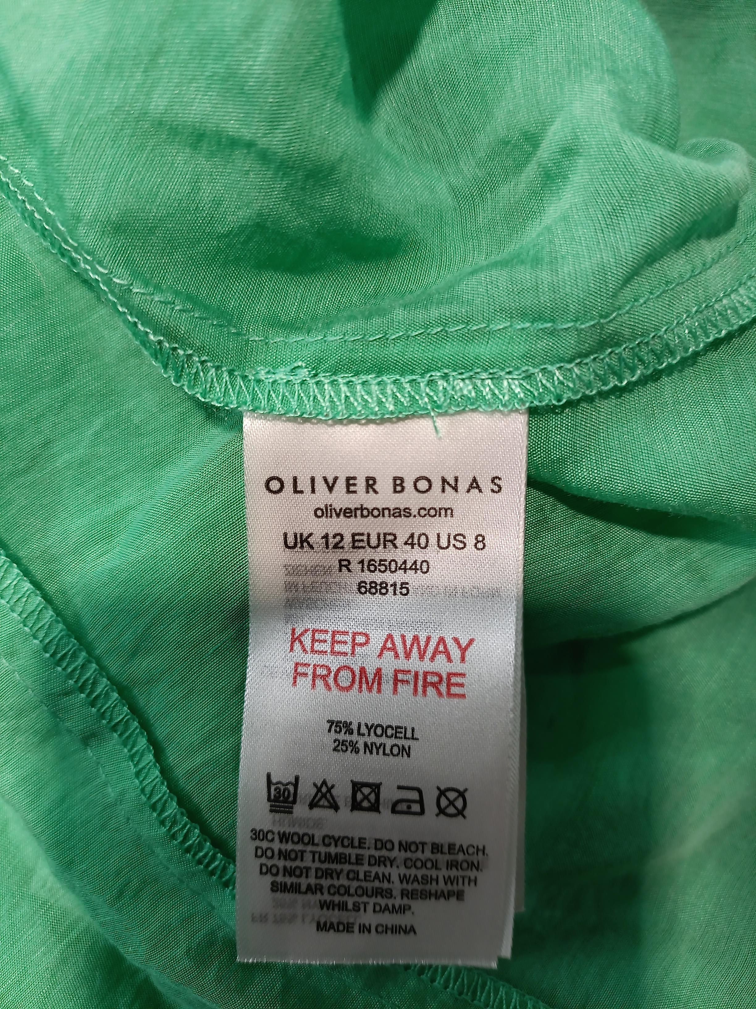 Oliver Bonas Women's Shirt UK 12 Green Lyocell Modal with Nylon Basic - Image 6