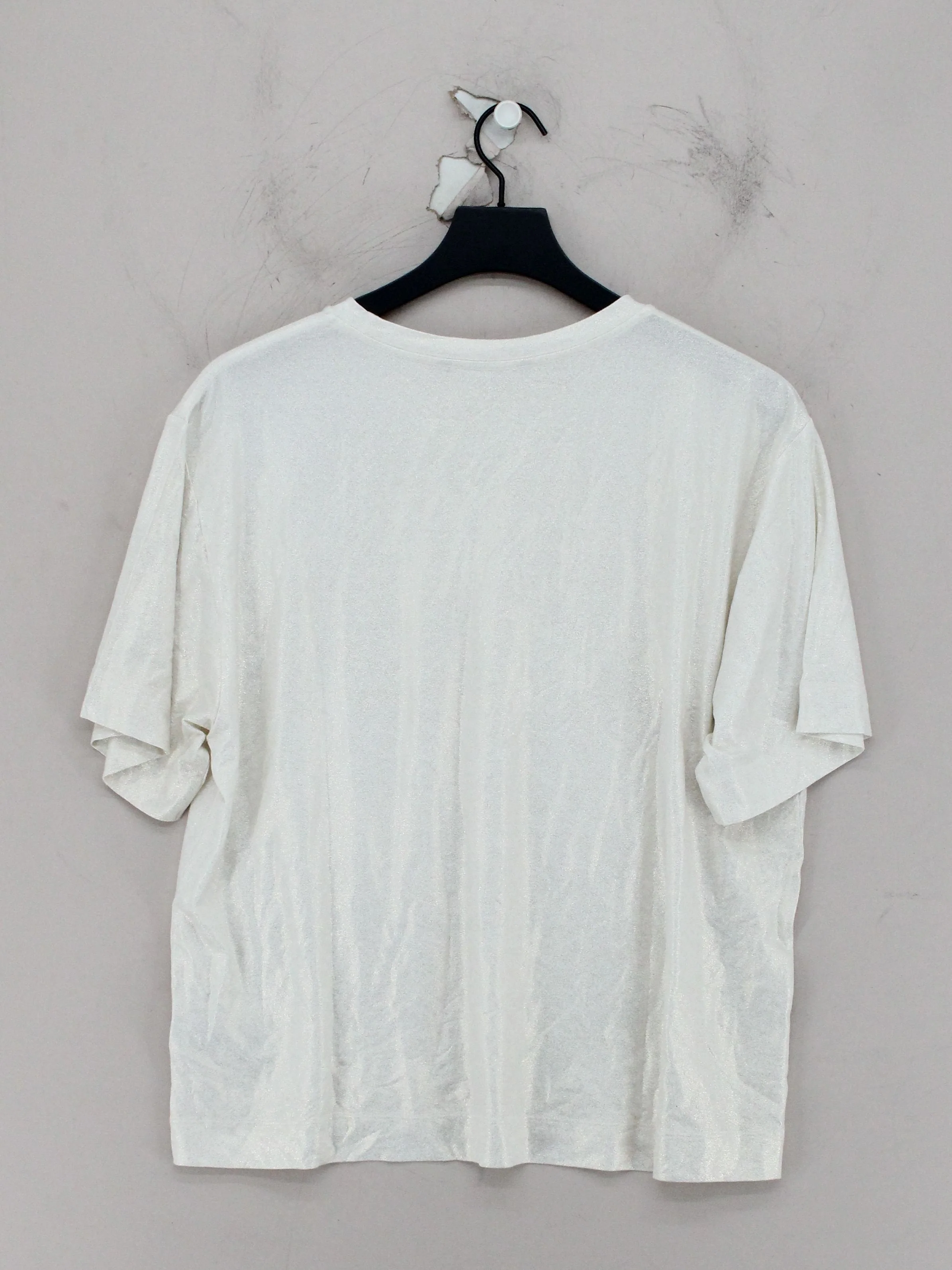 Oliver Bonas Women's T-Shirt UK 12 Cream Viscose with Elastane Basic - Image 2
