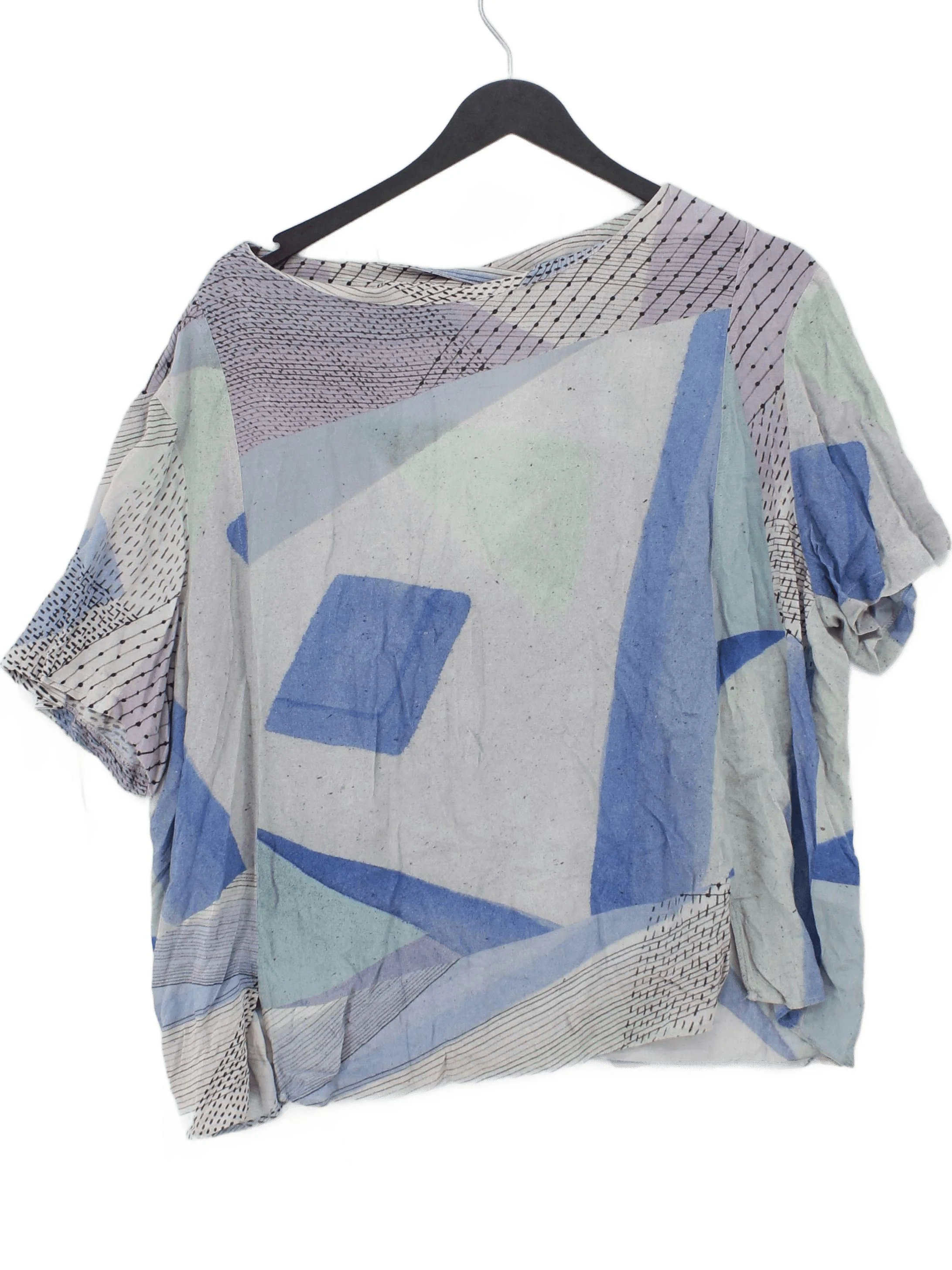Oliver Bonas Women's Top UK 16 Multi 100% Viscose Basic