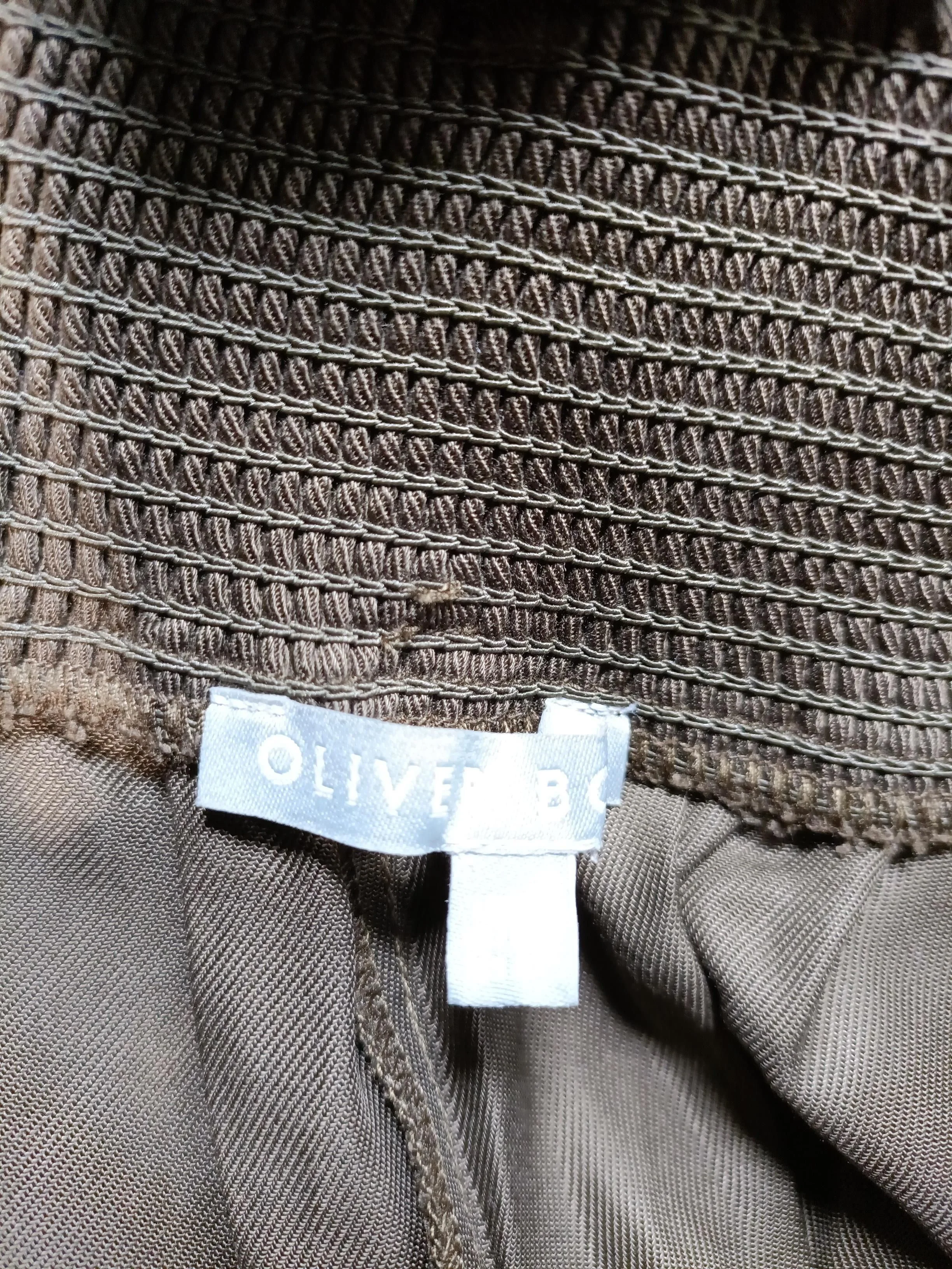 Oliver Bonas Women's Trousers UK 10 Brown 100% Lyocell Modal Wide-Leg Cropped - Image 5