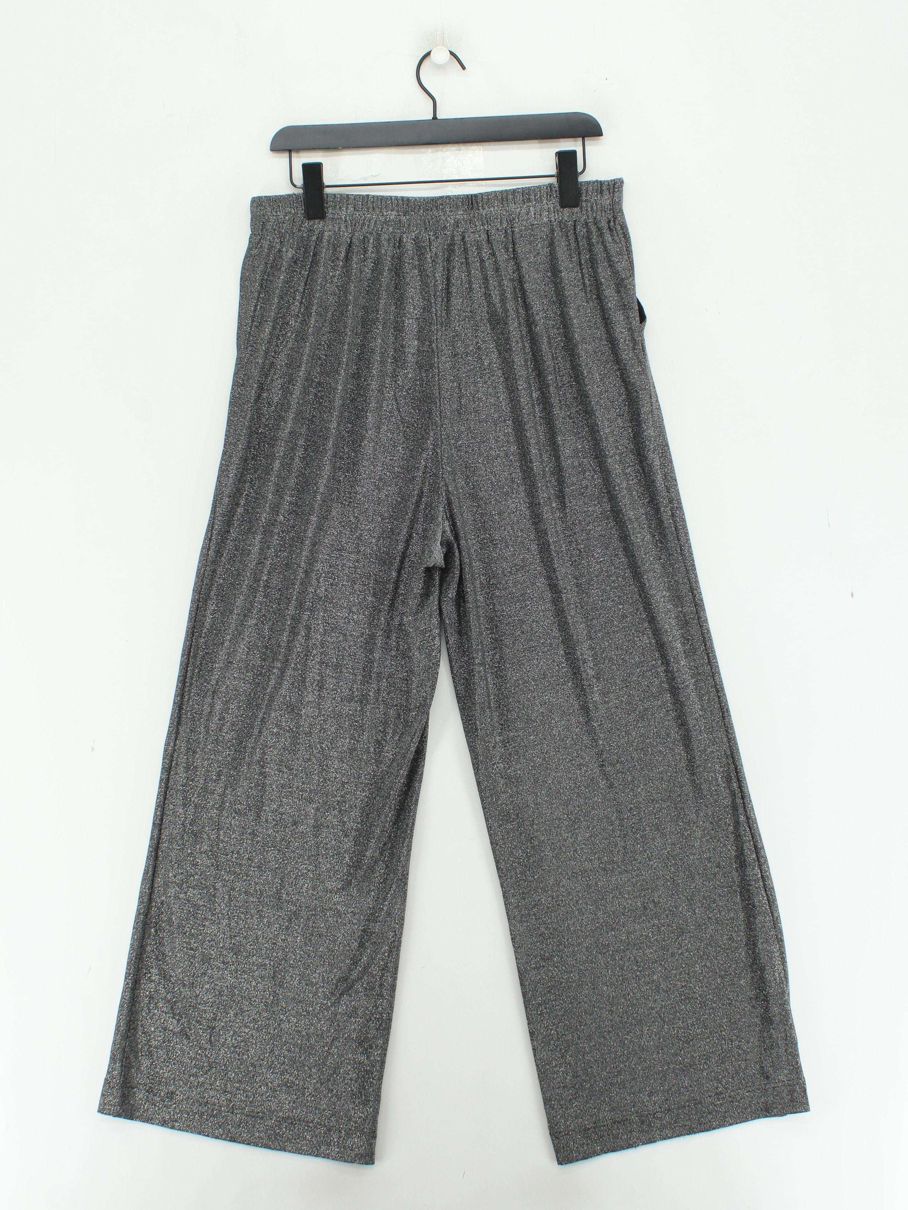 Oliver Bonas Women's Trousers UK 12 Silver Nylon with Elastane Sweatpants - Image 2