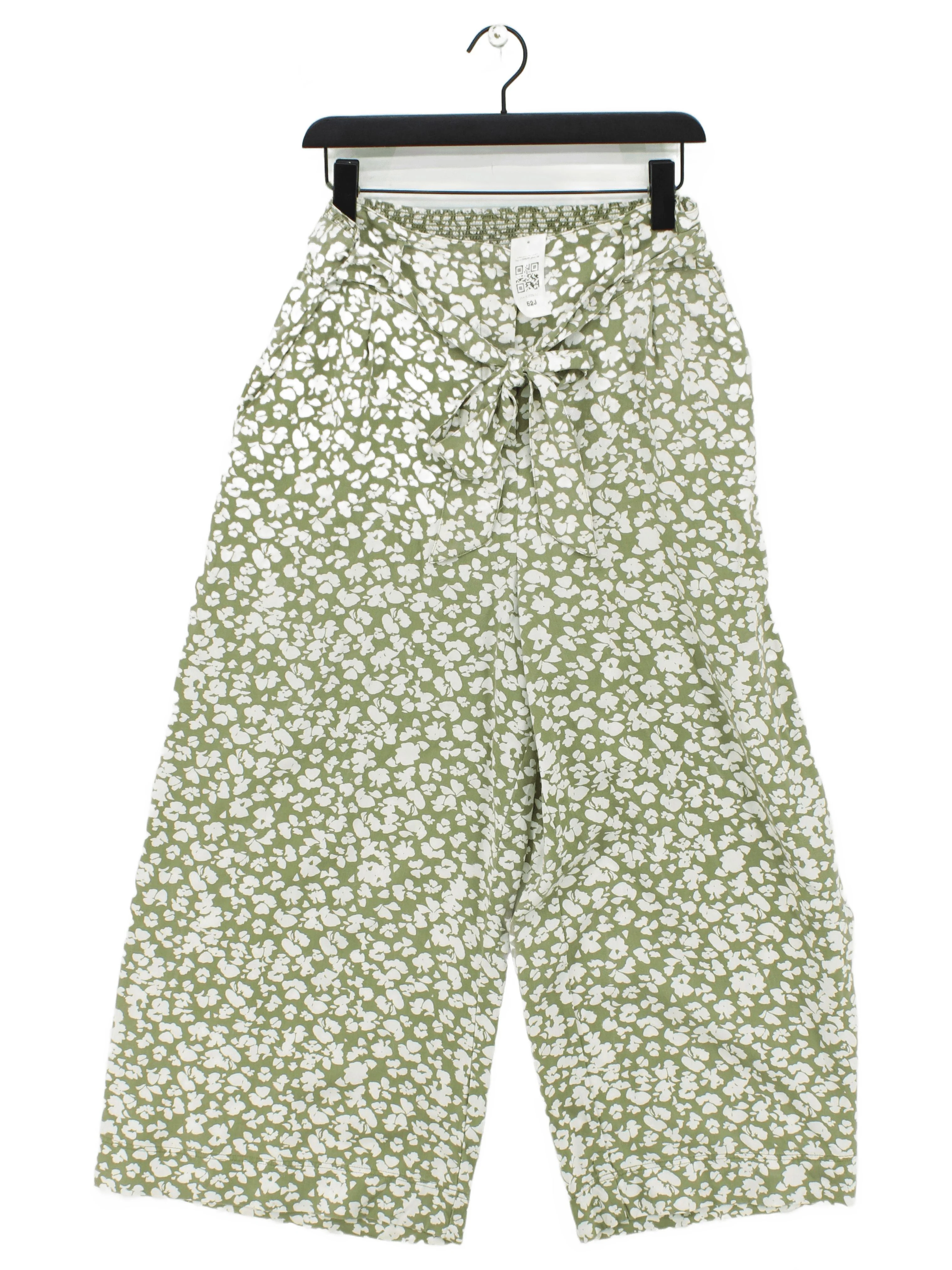 Oliver Bonas Women's Trousers UK 14 Green 100% Lyocell Modal Cropped