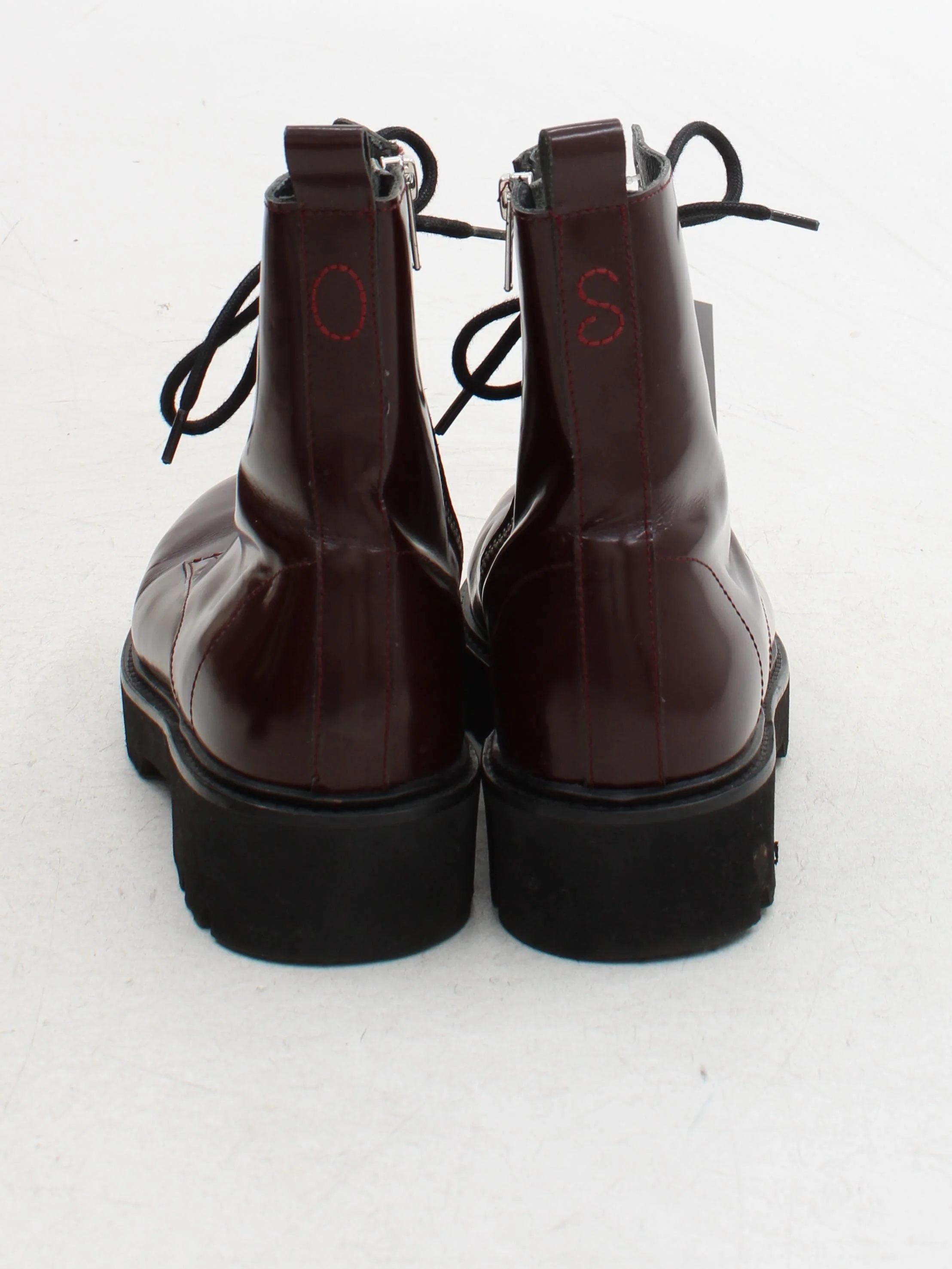 Oliver Sweeney Women's Boots UK 5.5 Red 100% Faux Leather Combat - Image 3
