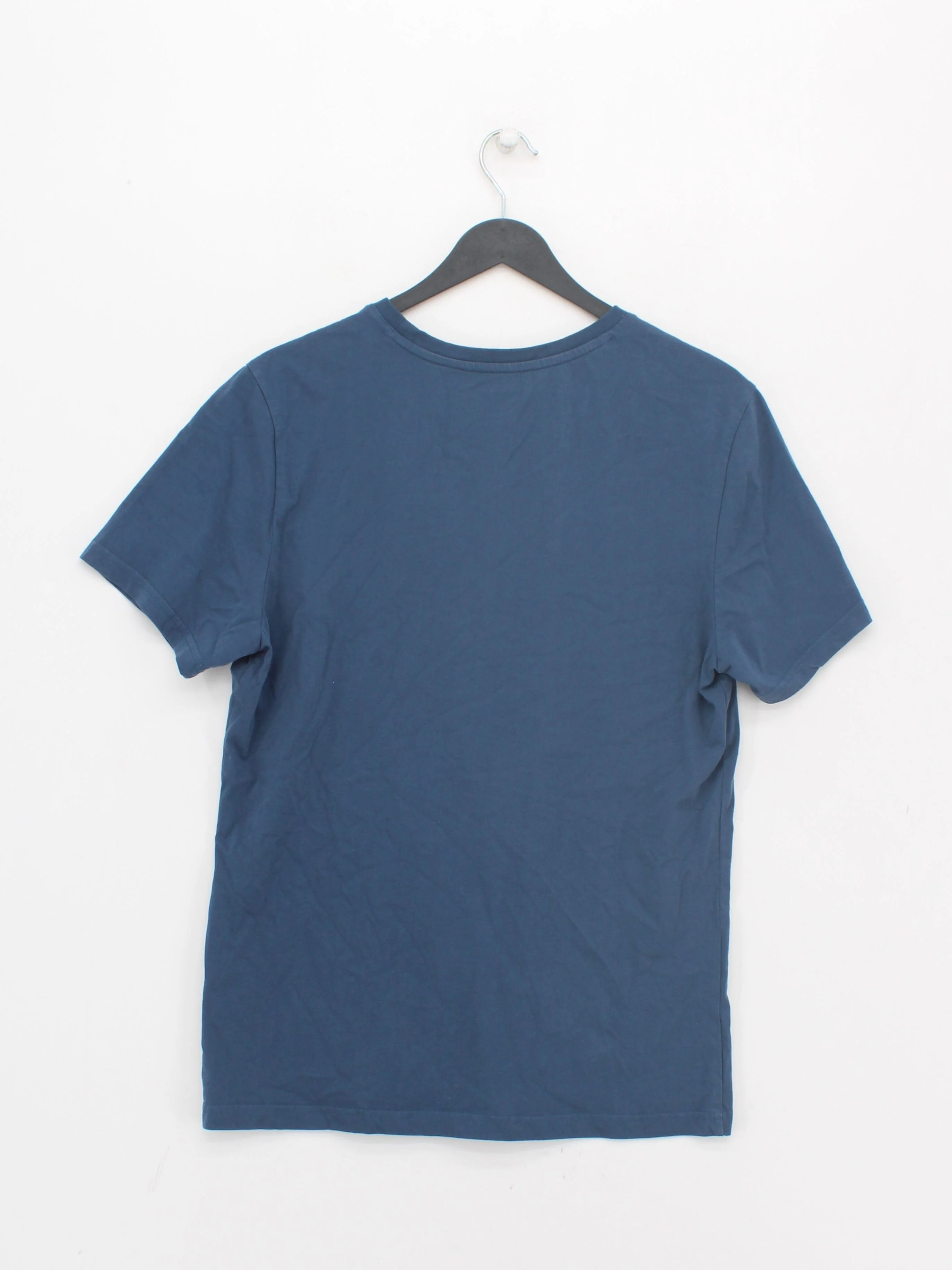 ON Men's T-Shirt M Blue Graphic Cotton with Elastane Crew Neck Basic - Image 2
