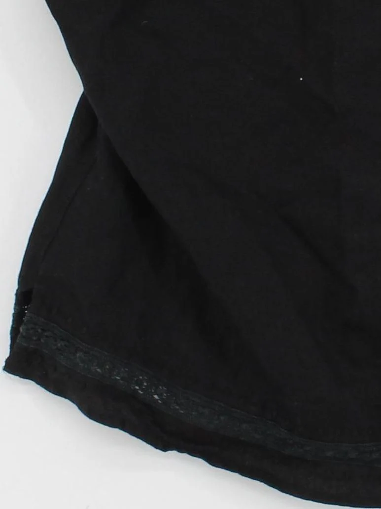 Open End Women's T-Shirt UK 16 Black 100% Linen Sleeveless Square Neck Basic - Image 4