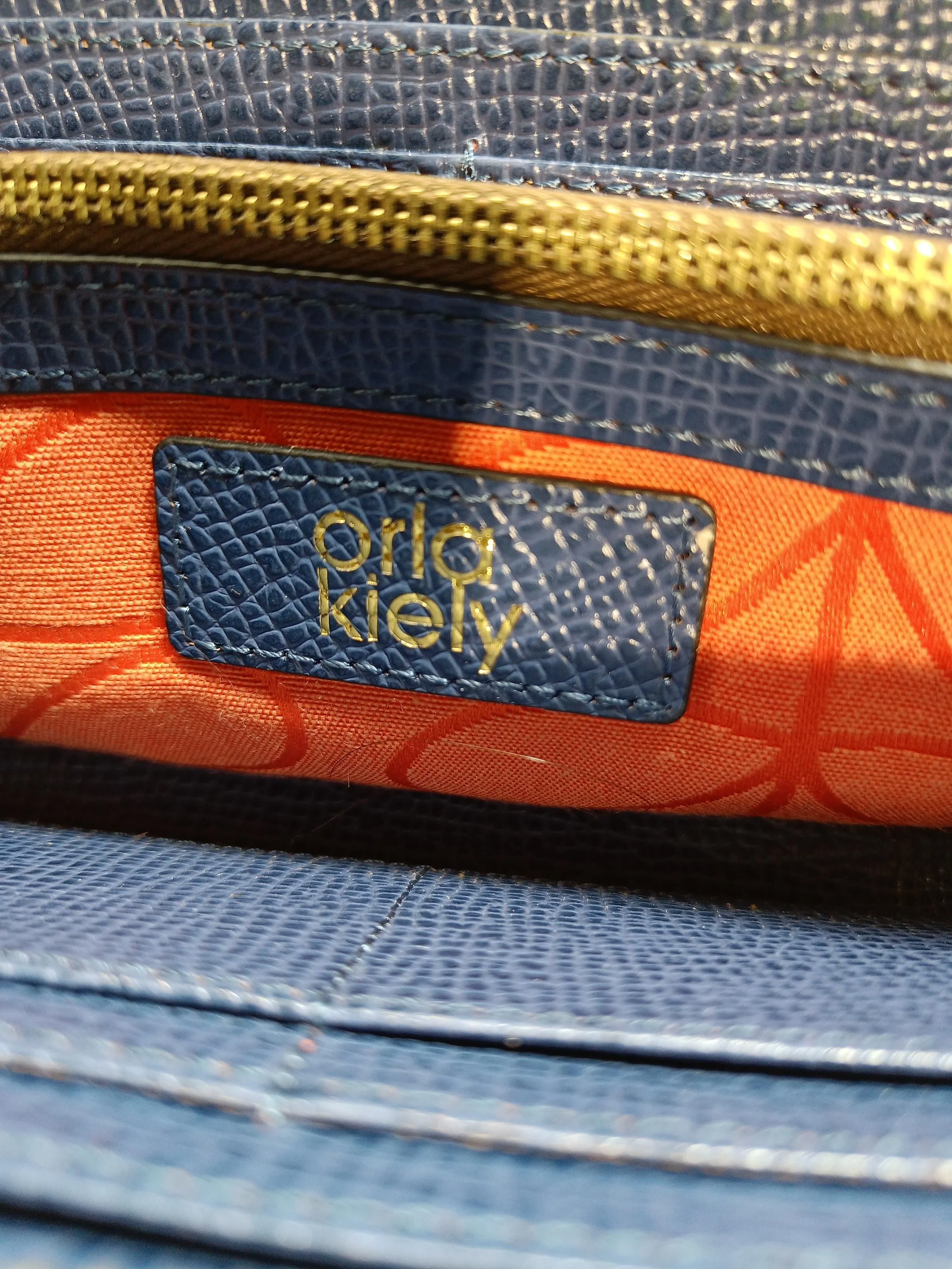 Orla Kiely Women's Wallet Blue 100% Leather - Image 5