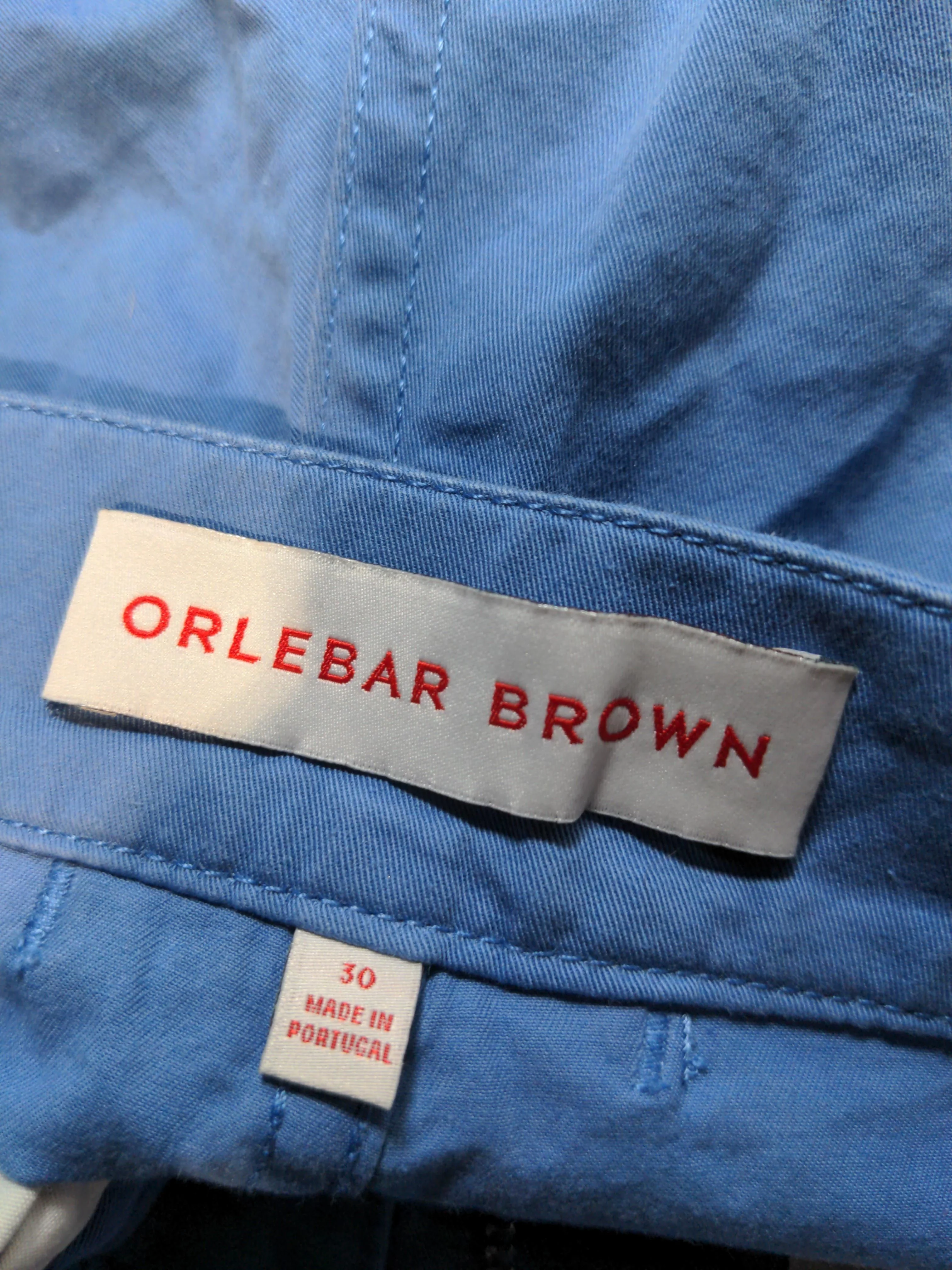 Orlebar Brown Men's Shorts W 30 in Blue Cotton with Elastane Chino - Image 5